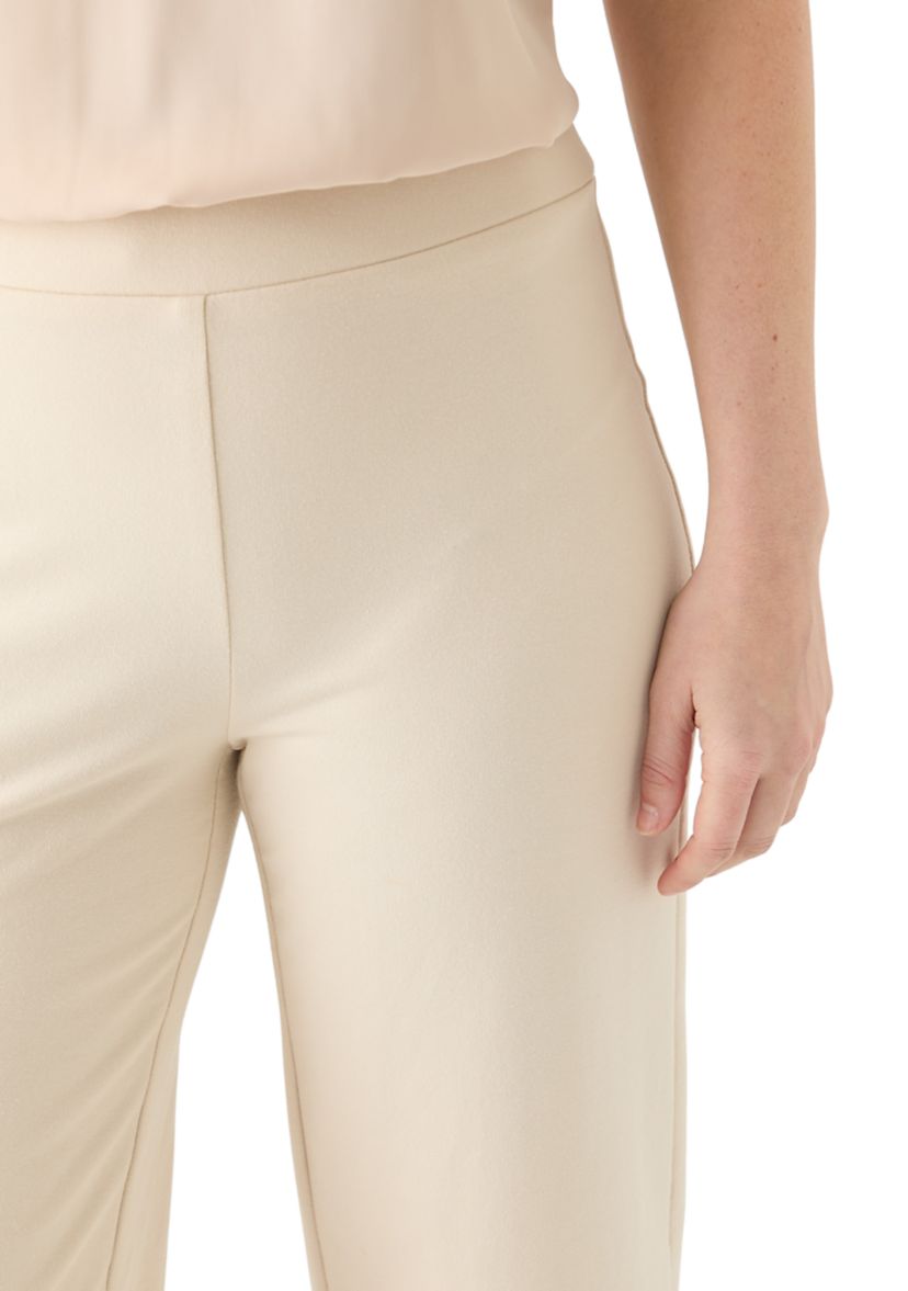 Womens Wide Leg Cropped French Terry Pants