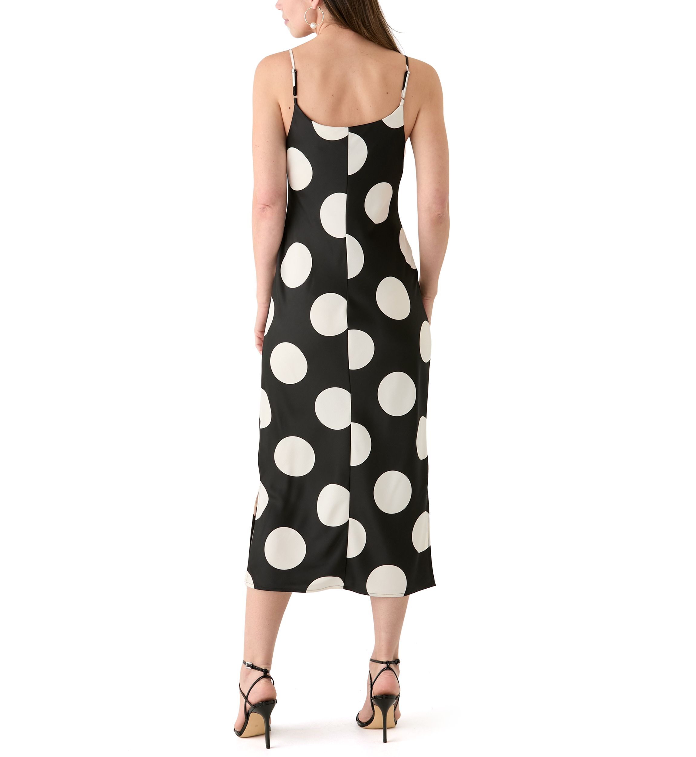 Womens Bias Cut Slip Midi Dress 