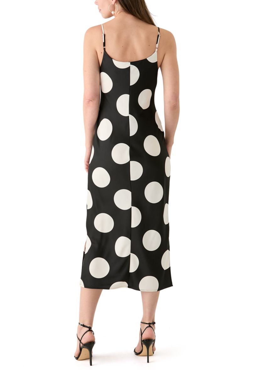 Womens Bias Cut Slip Midi Dress 
