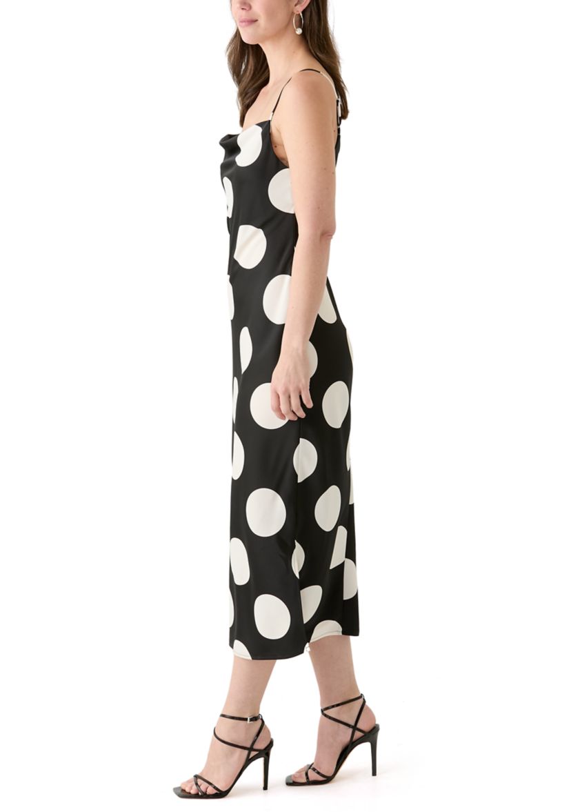 Womens Bias Cut Slip Midi Dress 