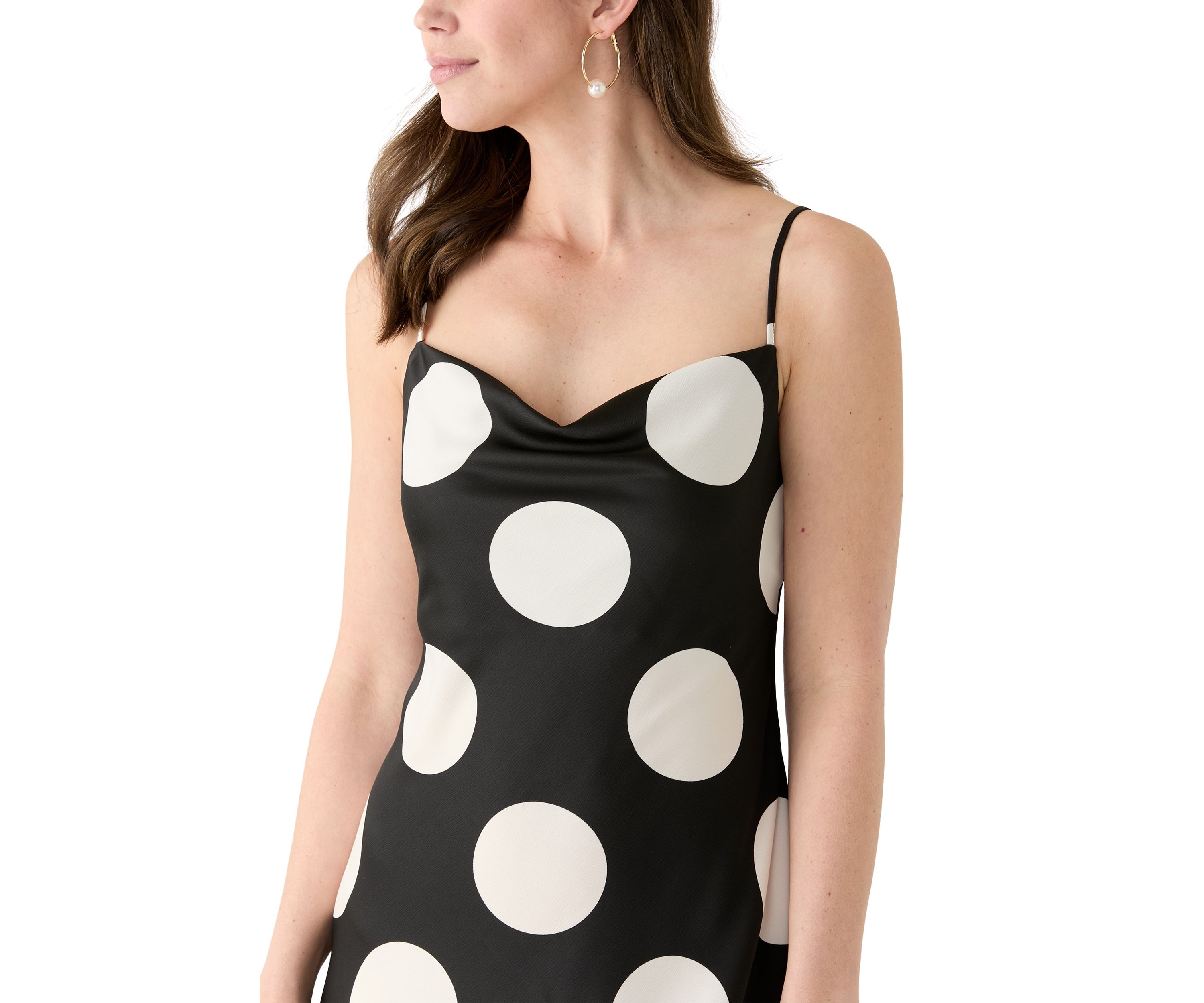 Womens Bias Cut Slip Midi Dress 