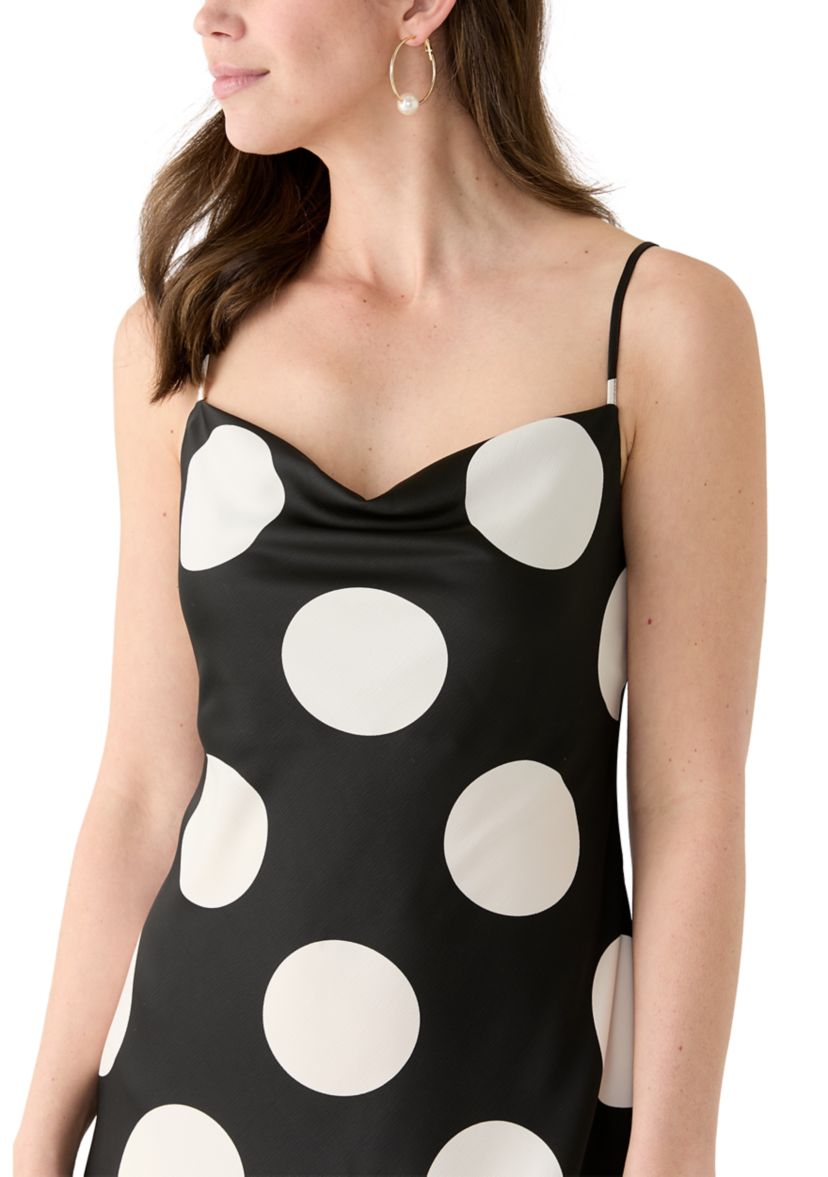 Womens Bias Cut Slip Midi Dress 