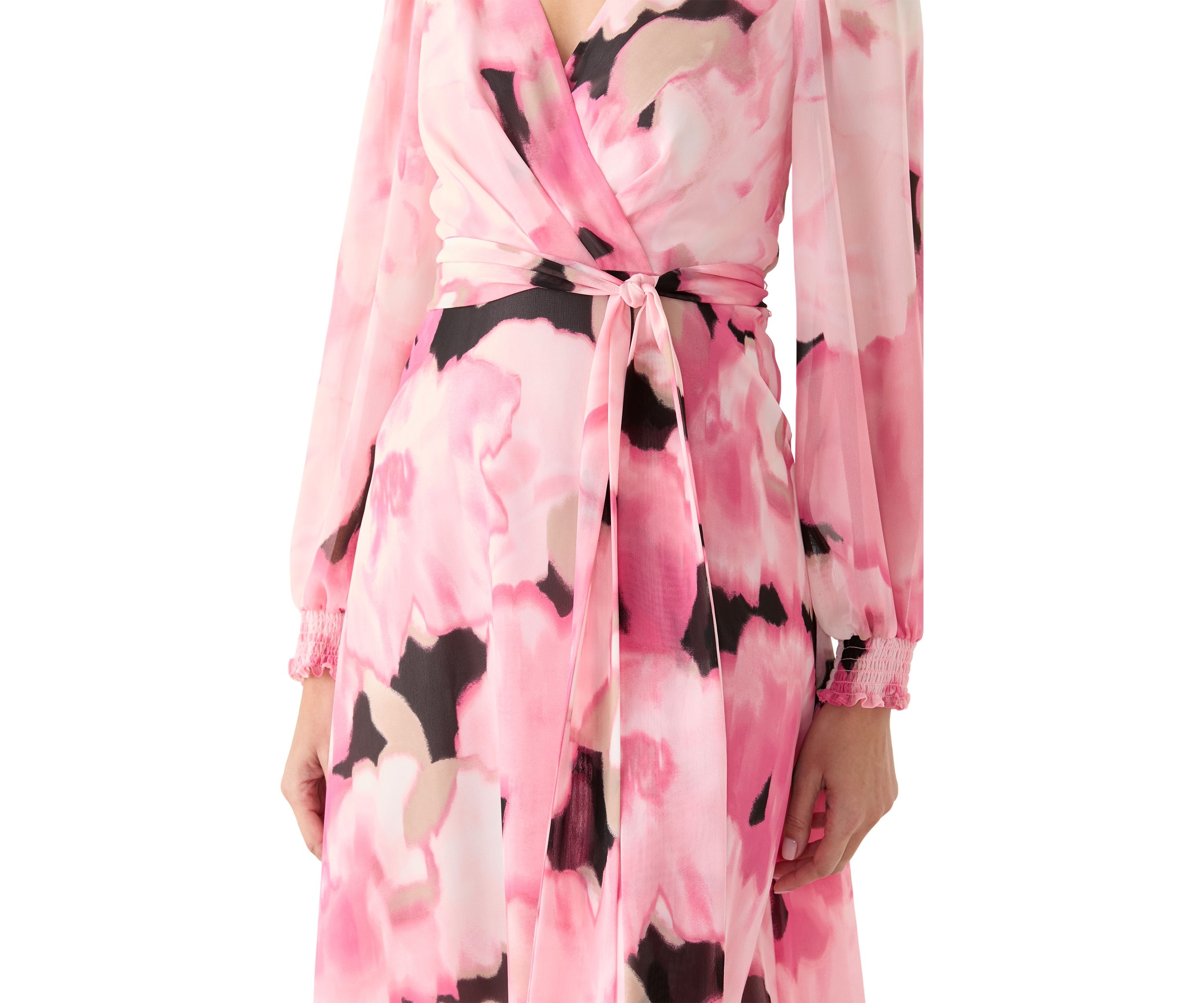 Womens Long Sleeve Handkerchief Hem Dress 