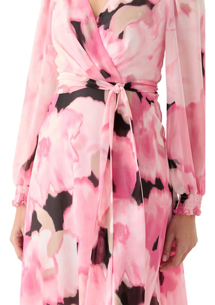 Womens Long Sleeve Handkerchief Hem Dress 