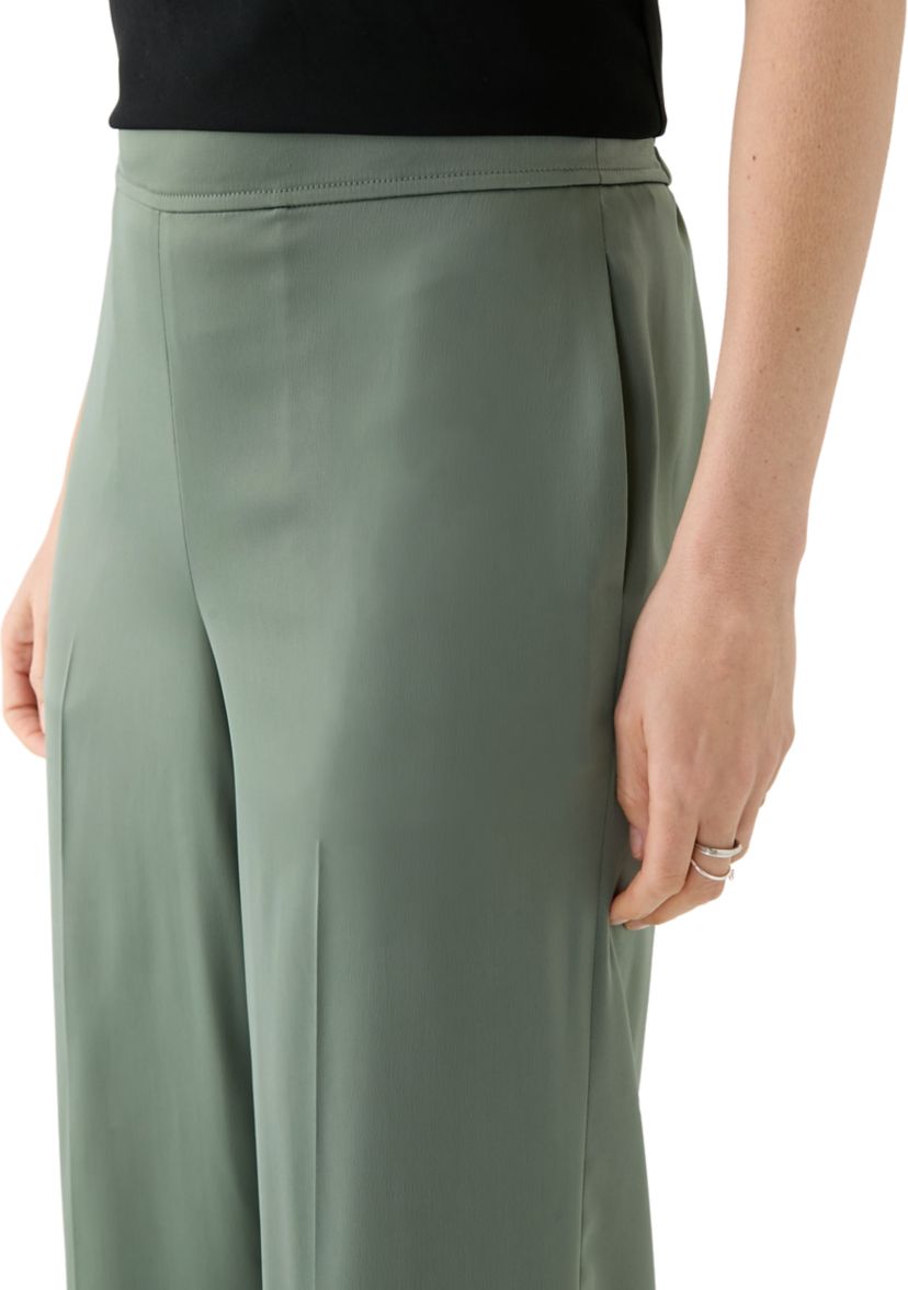 Womens Pull On High Rise Satin Pants