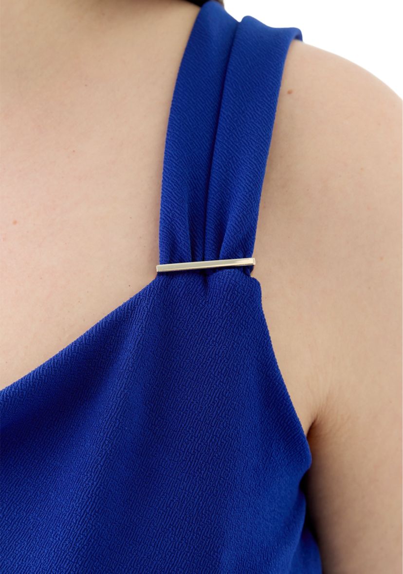 Plus Size Shirred Strap Cowl Neck Cami 