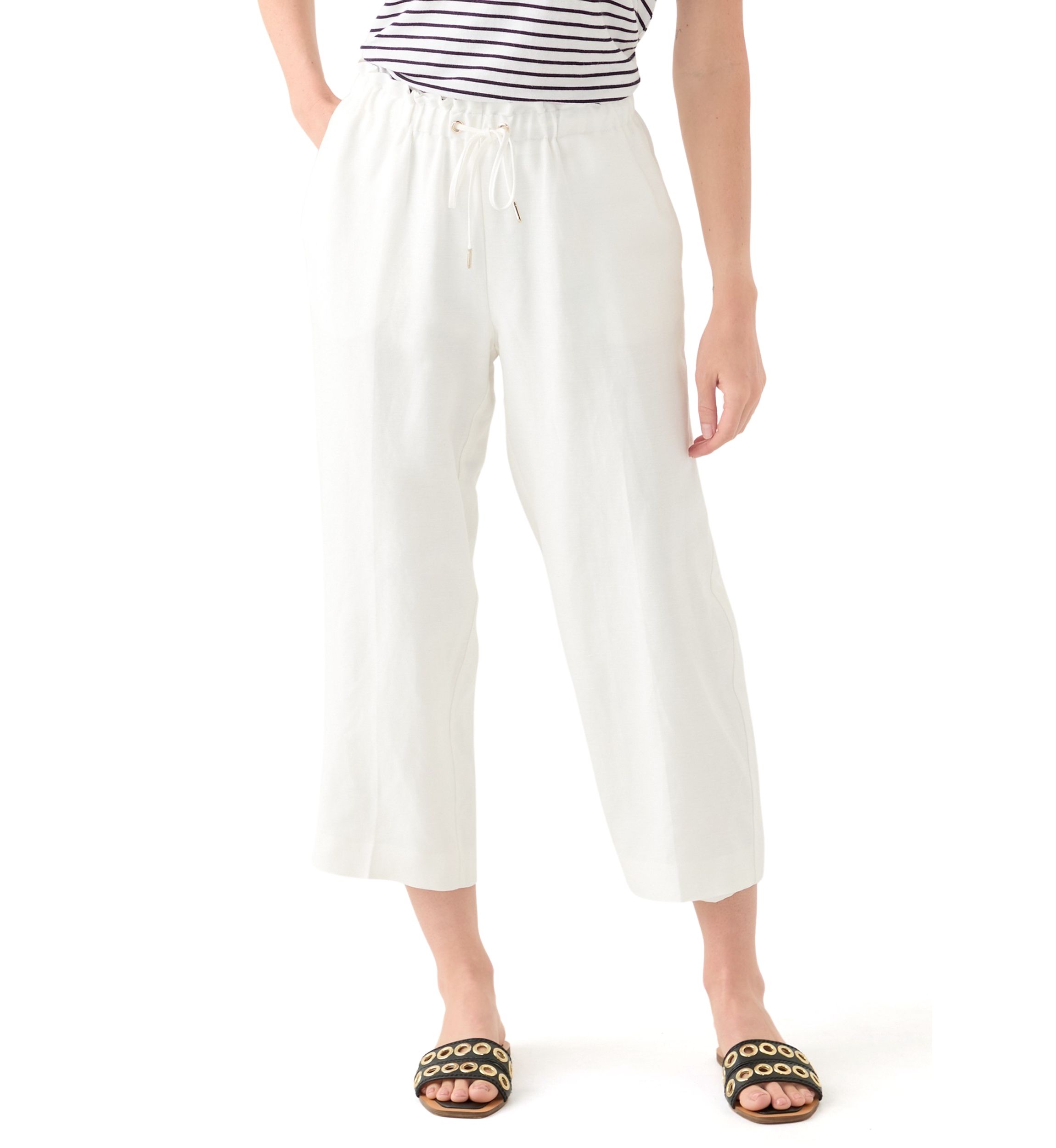 Petite Linen Blend Pants