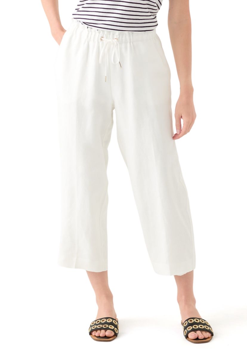 Petite Linen Blend Pants