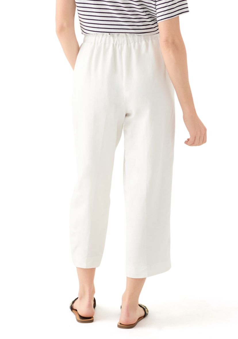 Petite Linen Blend Pants