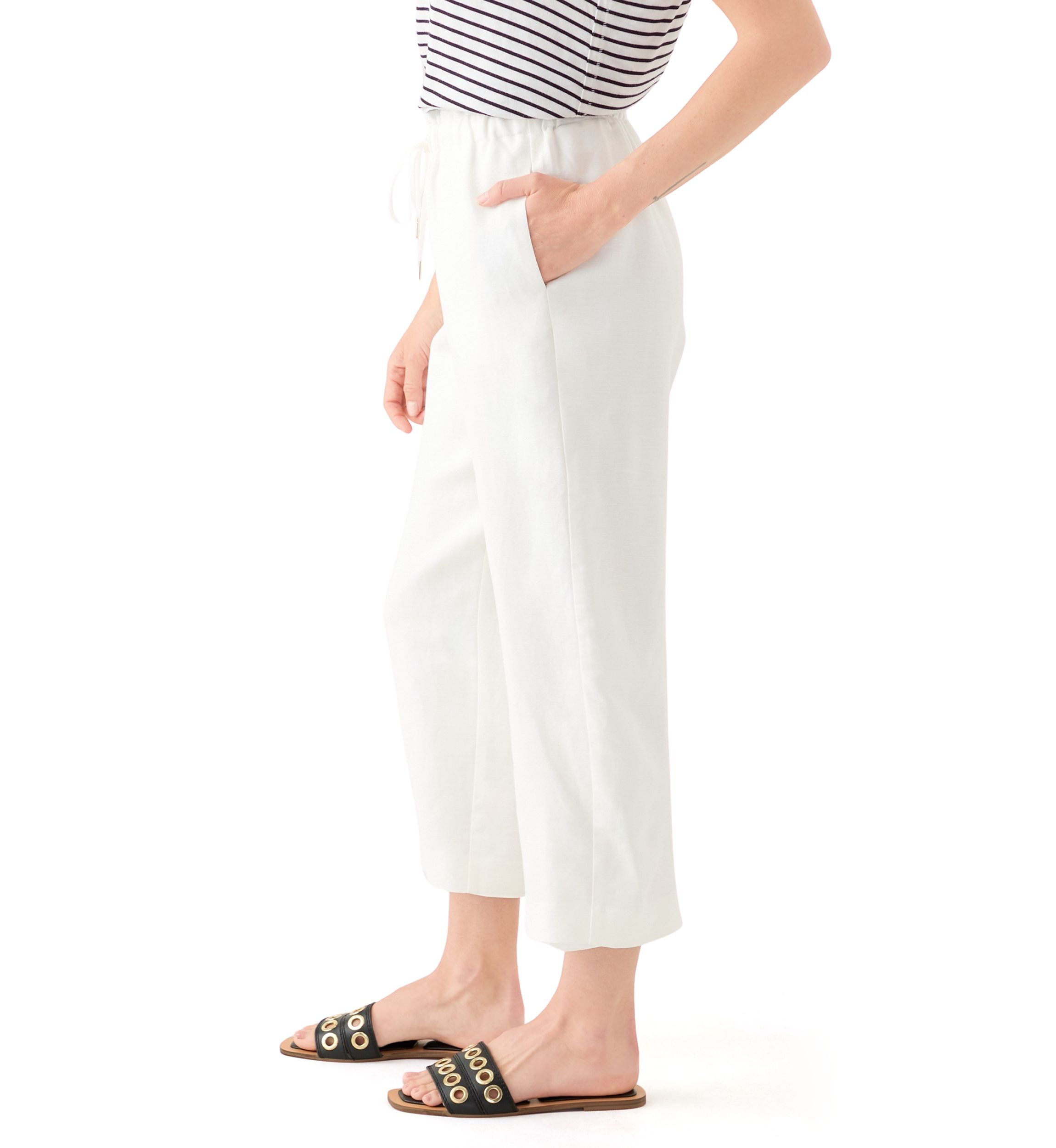 Petite Linen Blend Pants