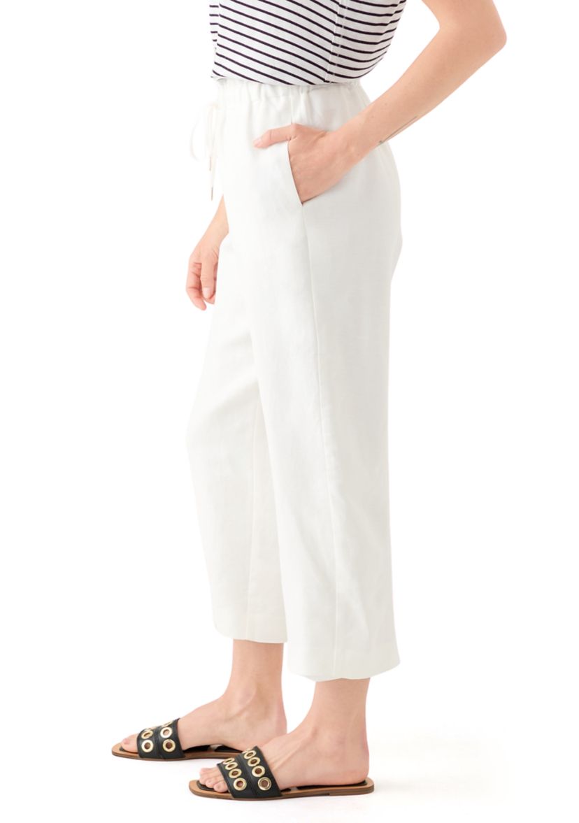 Petite Linen Blend Pants