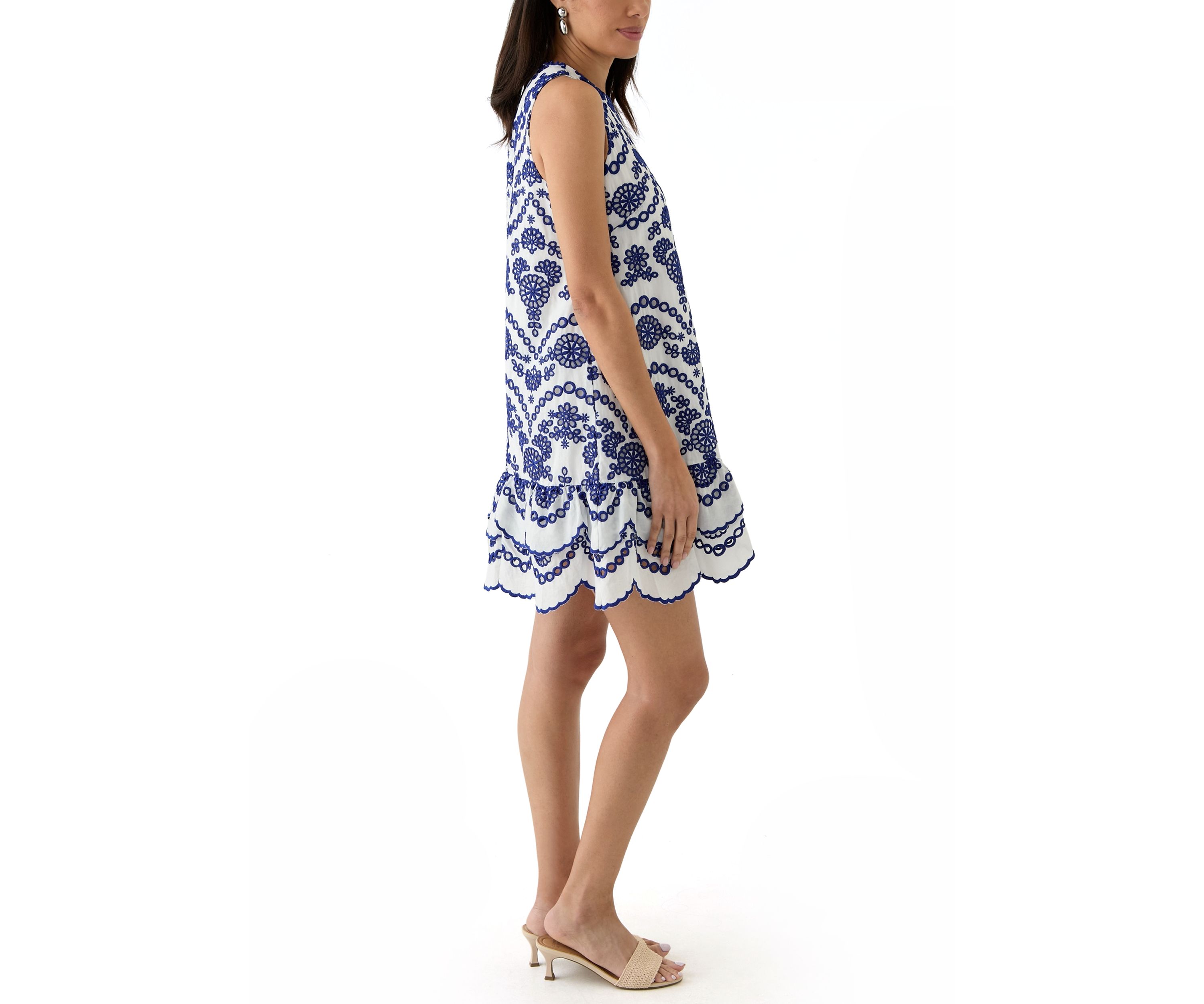 Womens Sleeveless Printed Dress