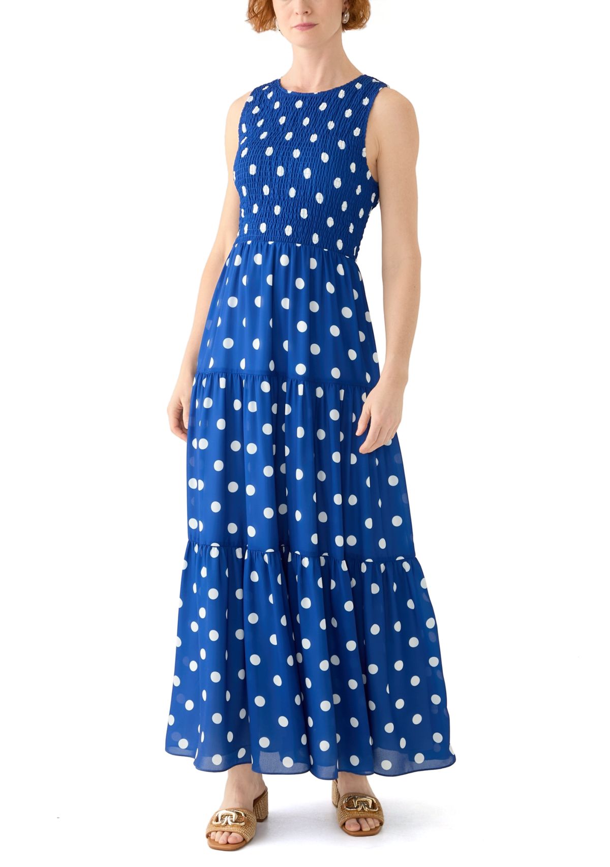 Womens Santorini Sleeveless A-Line Dress