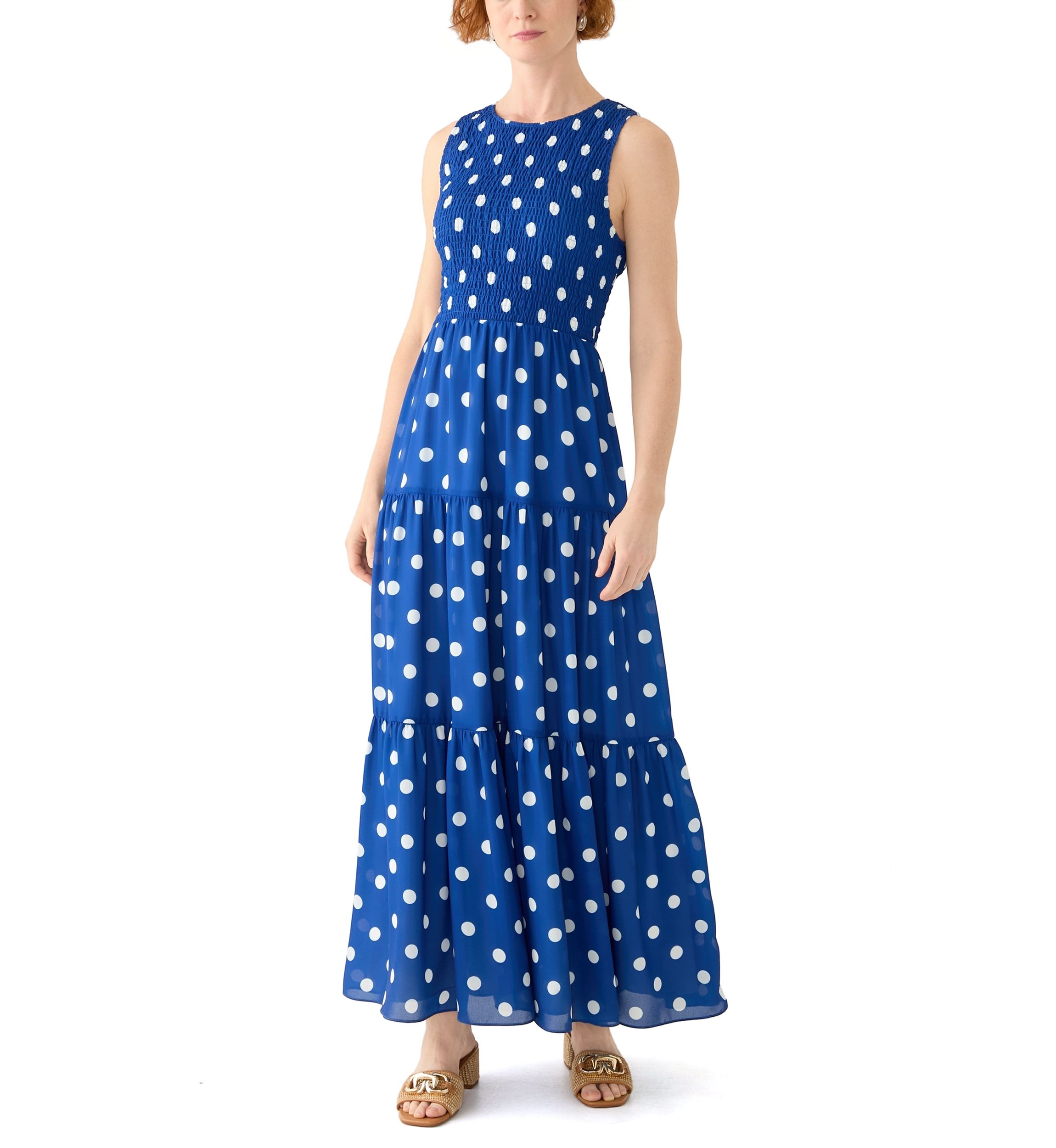 Womens Santorini Sleeveless A-Line Dress