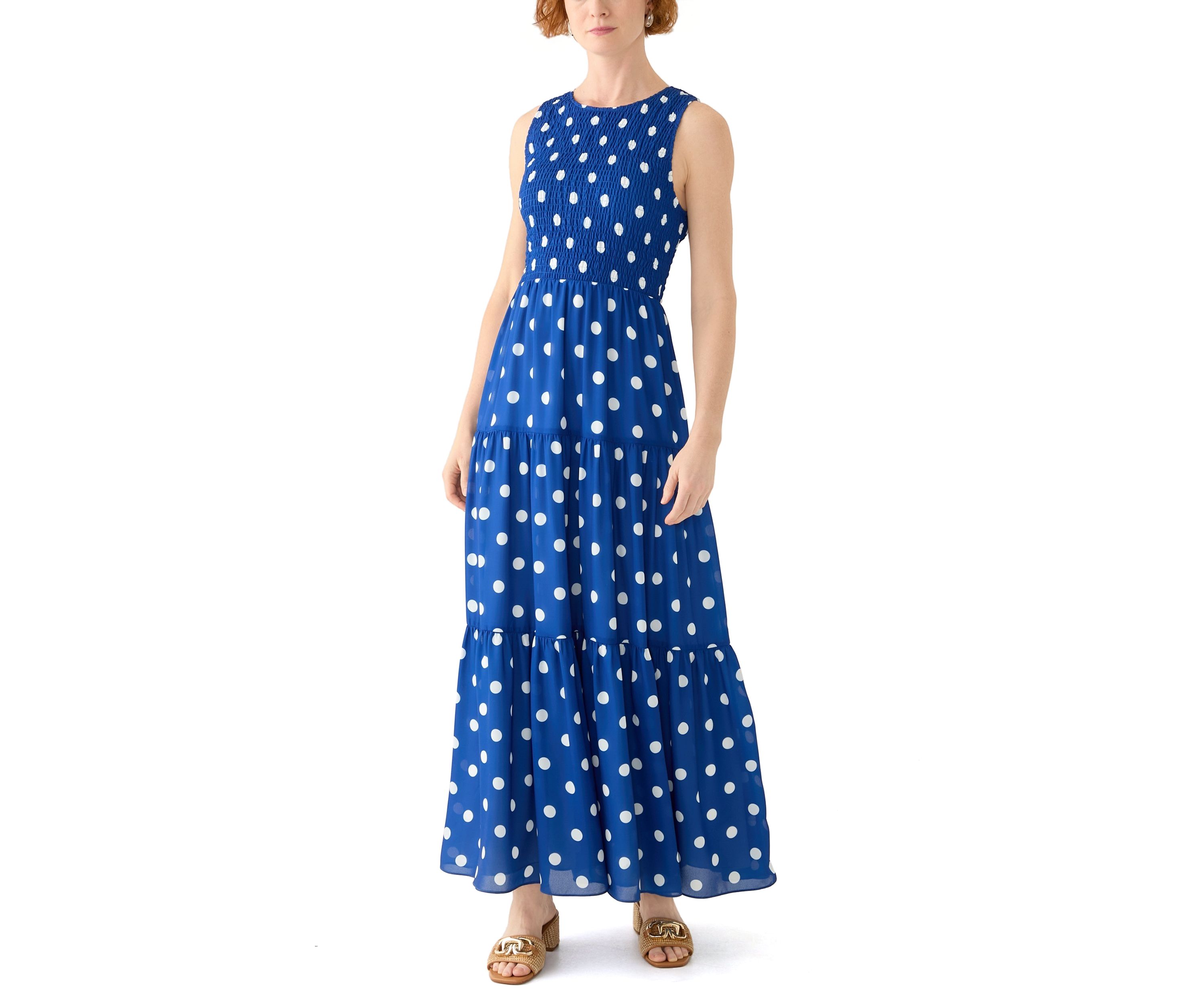 Womens Santorini Sleeveless A-Line Dress
