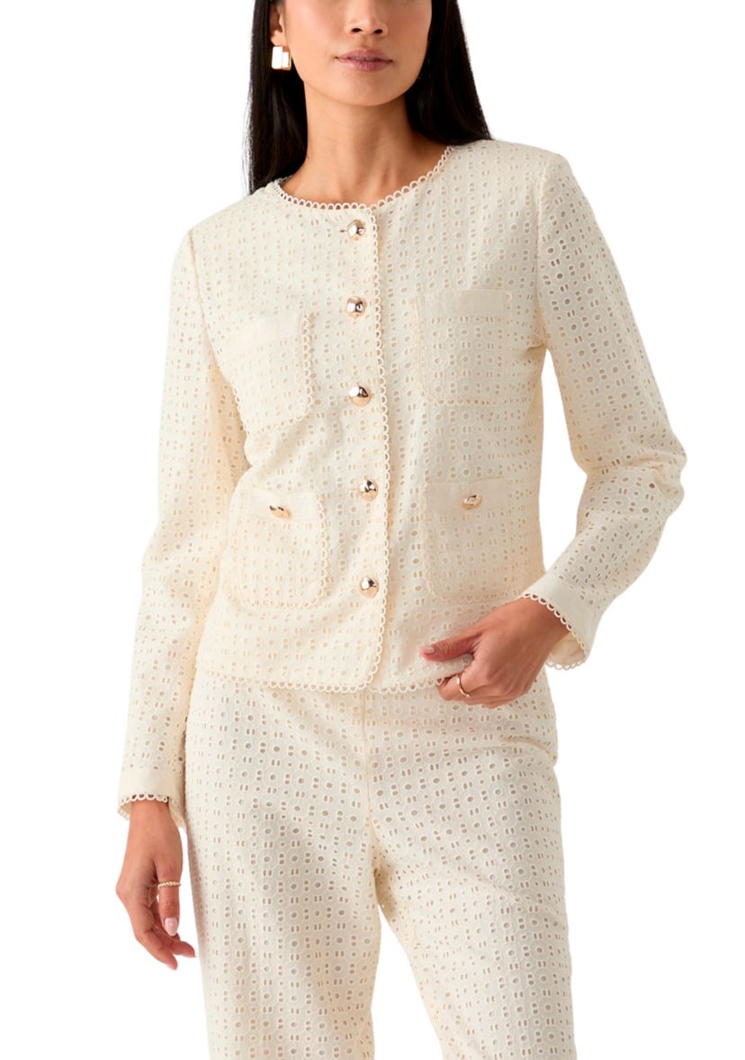 Womens Eyelet Blazer