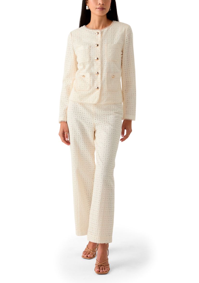 Womens Eyelet Blazer