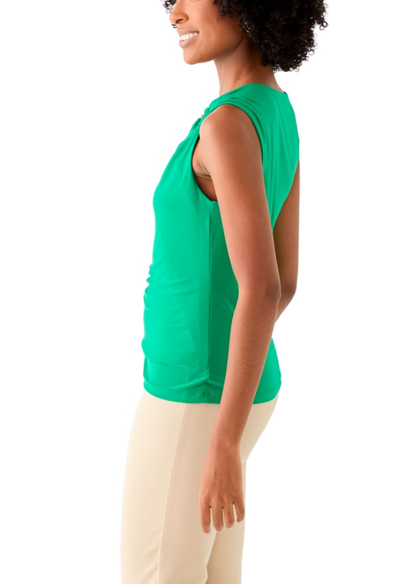 Womens Sleeveless Asymmetrical Top