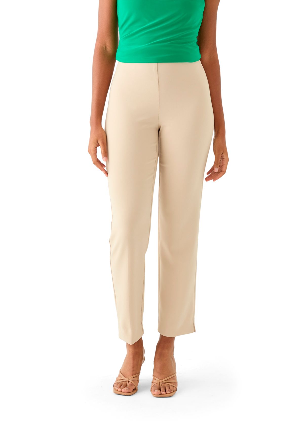 Womens Straight Leg Twill Pants