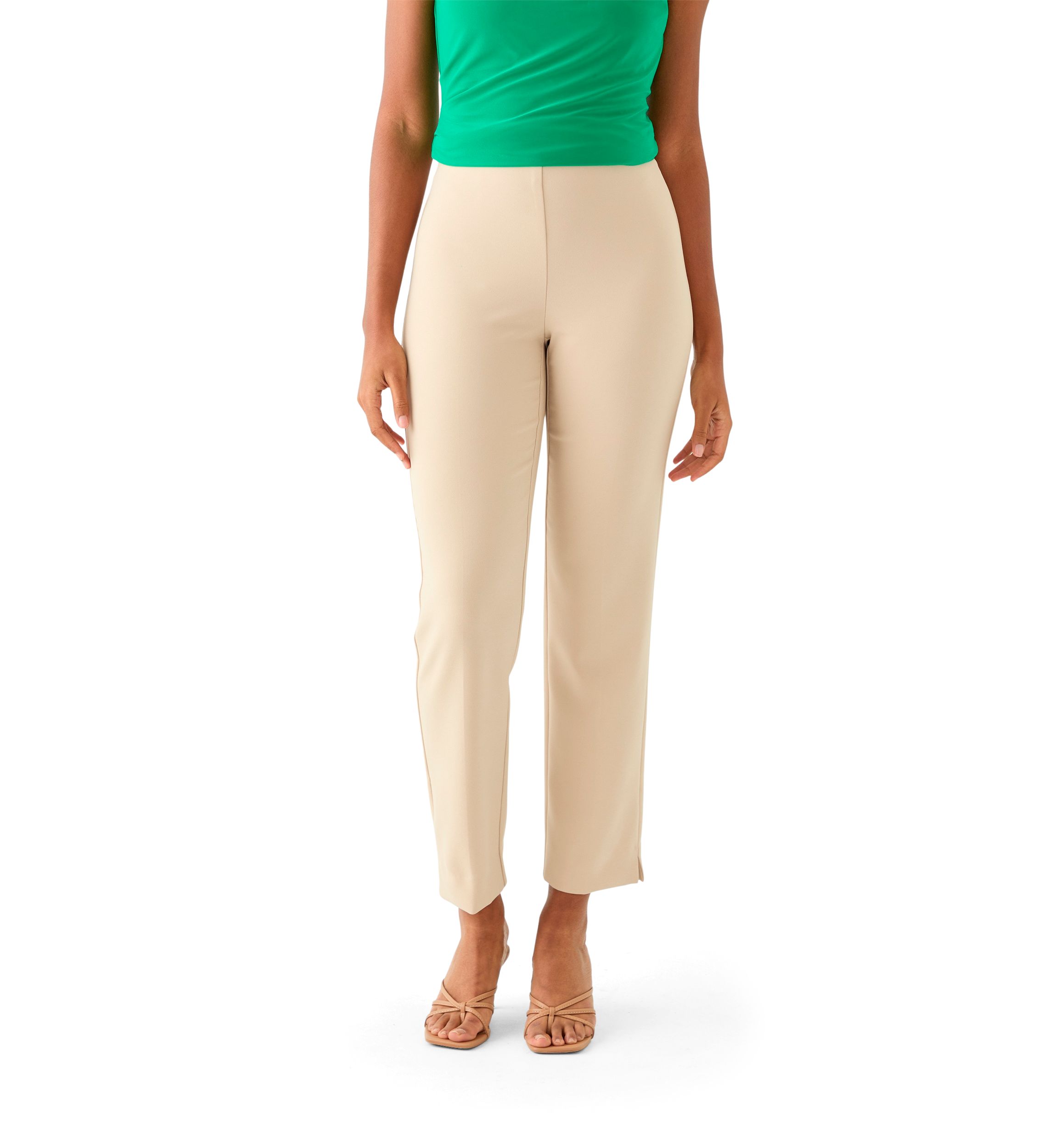 Womens Straight Leg Twill Pants