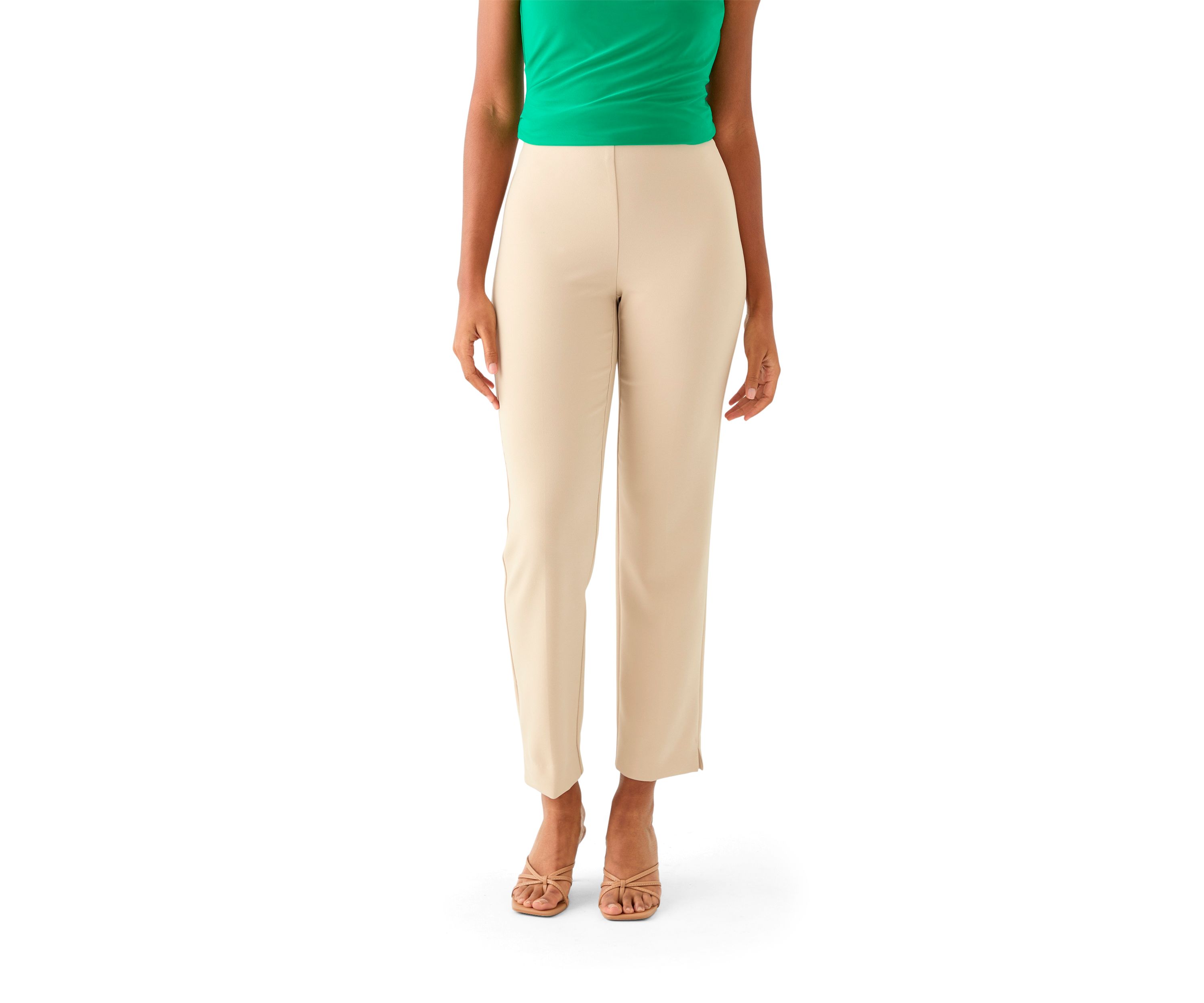 Womens Straight Leg Twill Pants