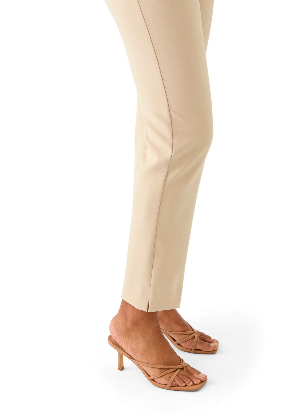 Womens Straight Leg Twill Pants