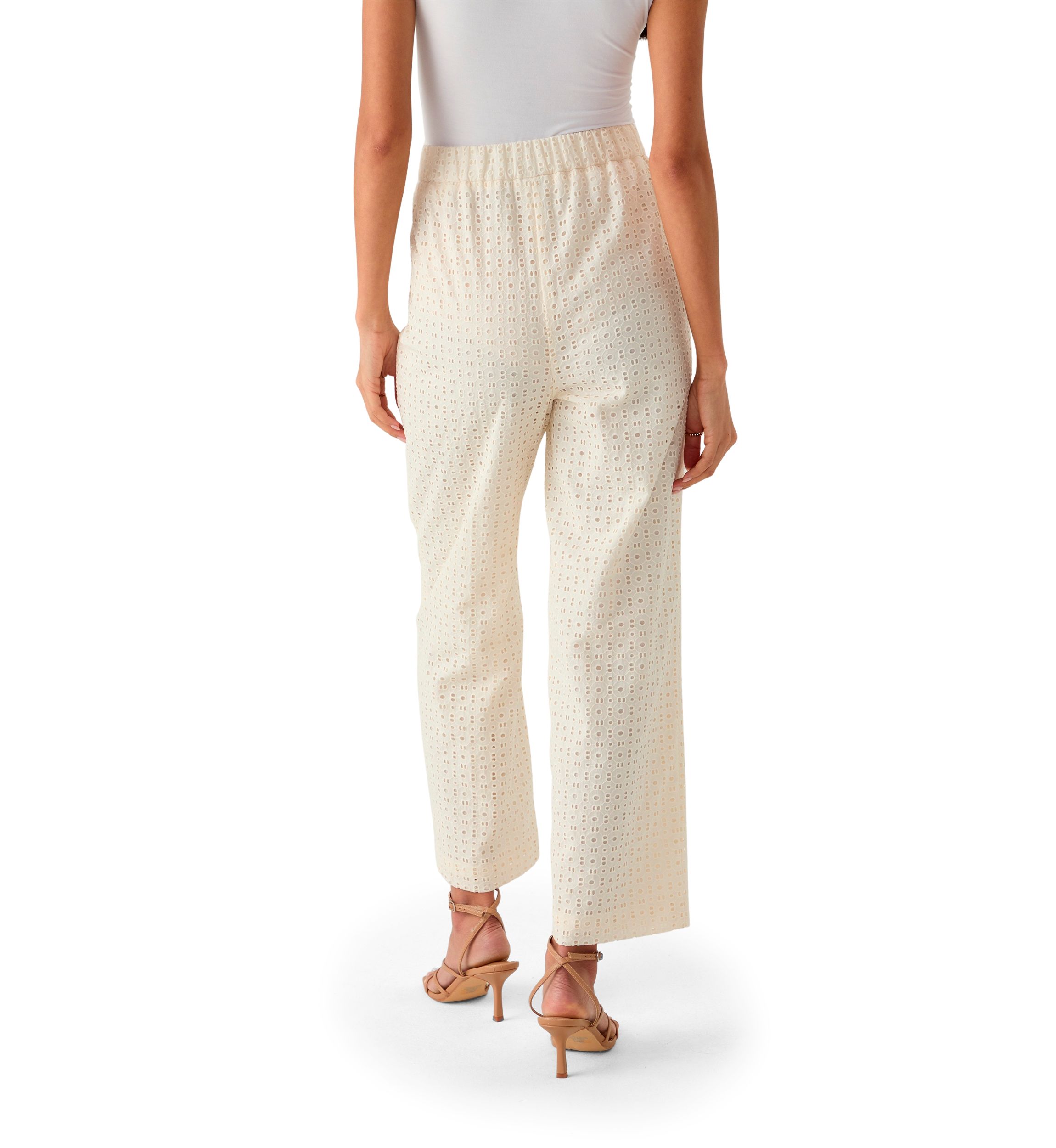 Womens Eyelet Pull On Pants