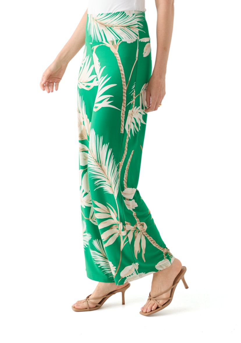 Womens Wide Leg Printed Pants