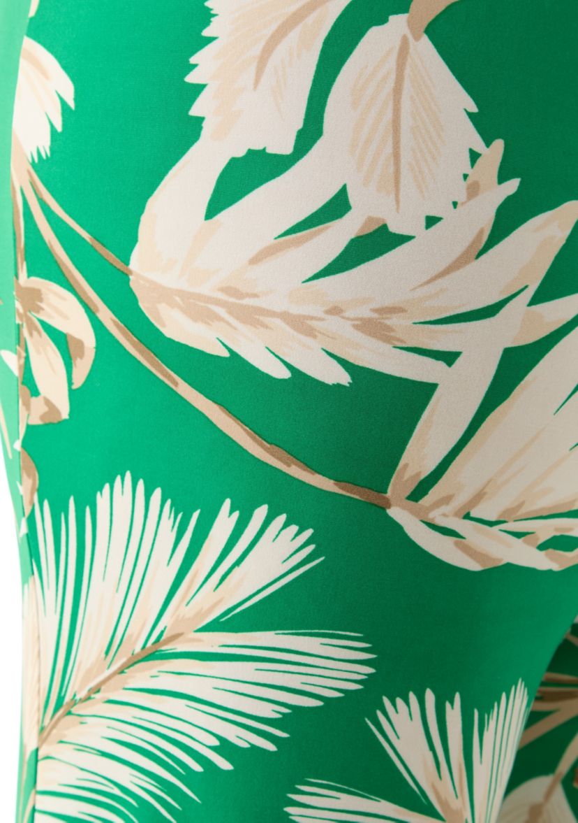 Plus Size Tropical Print Wide Leg Palazzo Pants