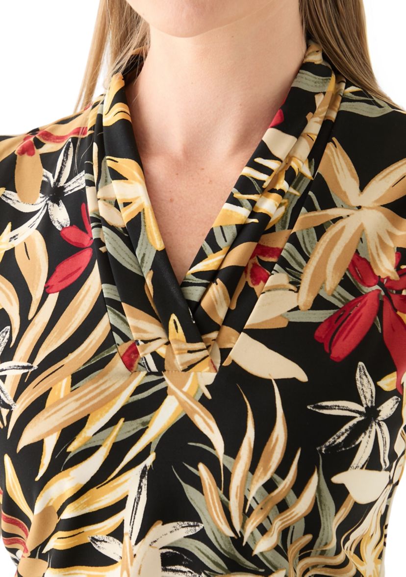 Petite Sleeveless Pleat Front Shell 