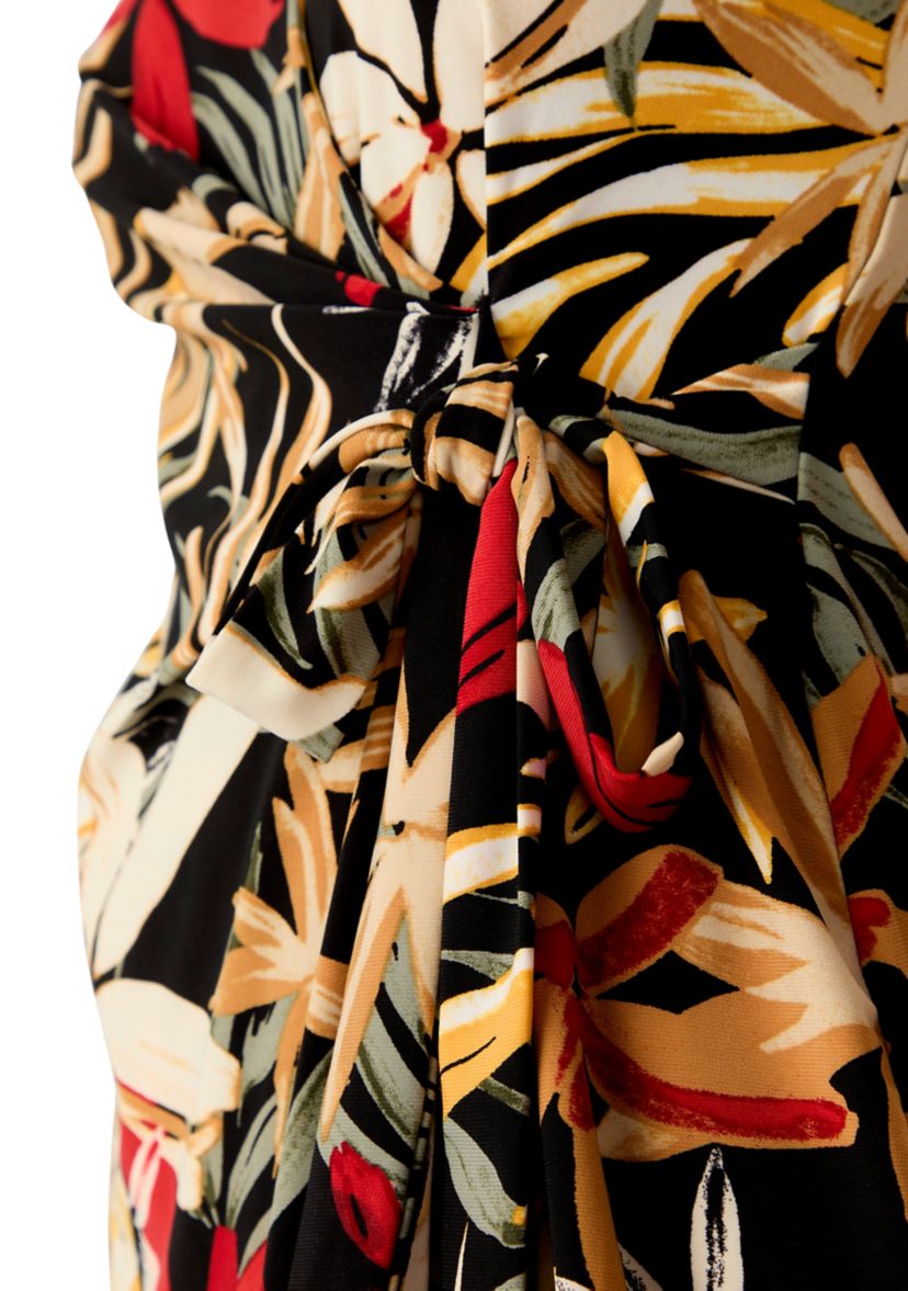 Womens Sleeveless Printed Wrap Top