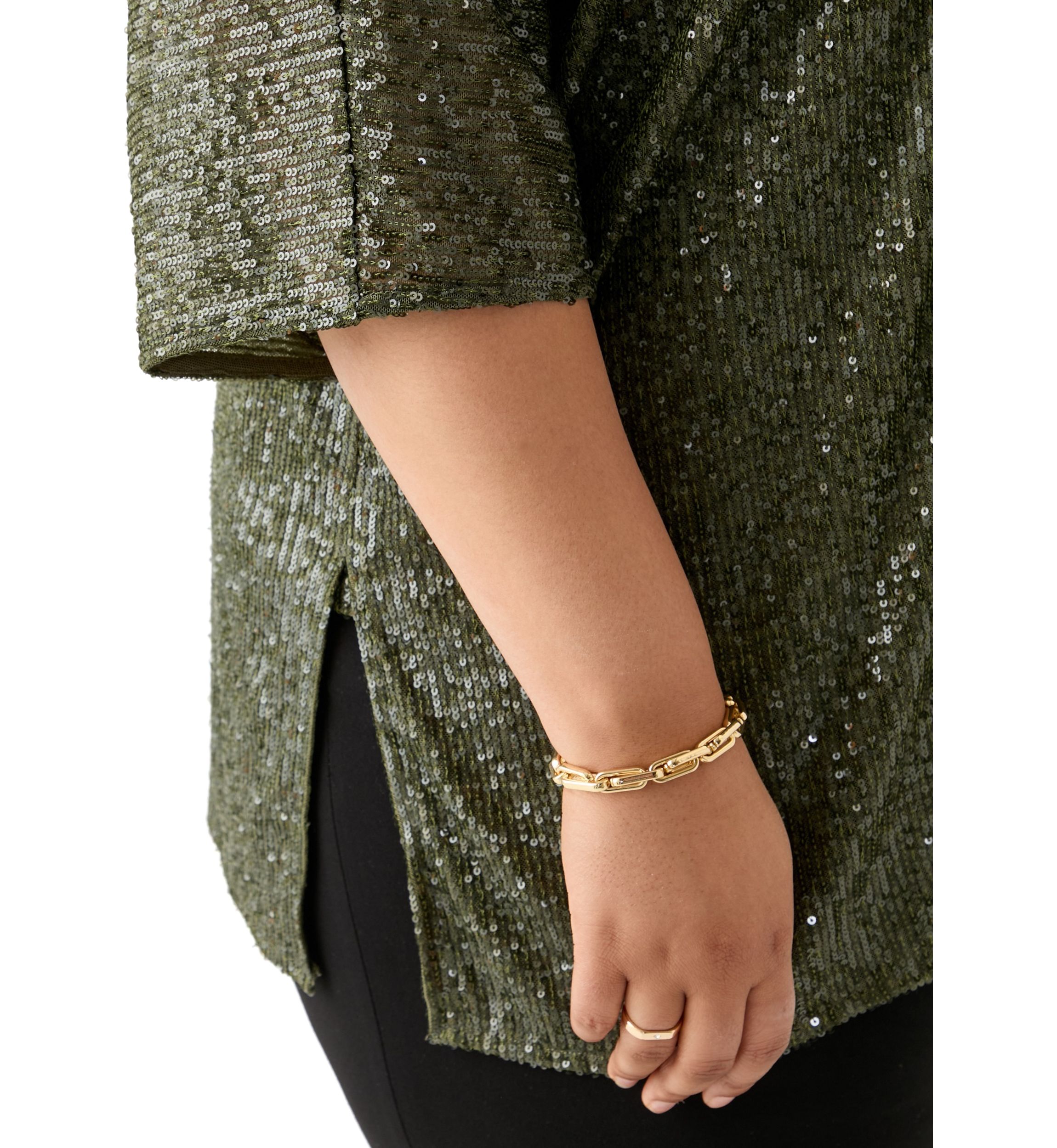 Plus Size Sequin Kimono Cardigan 