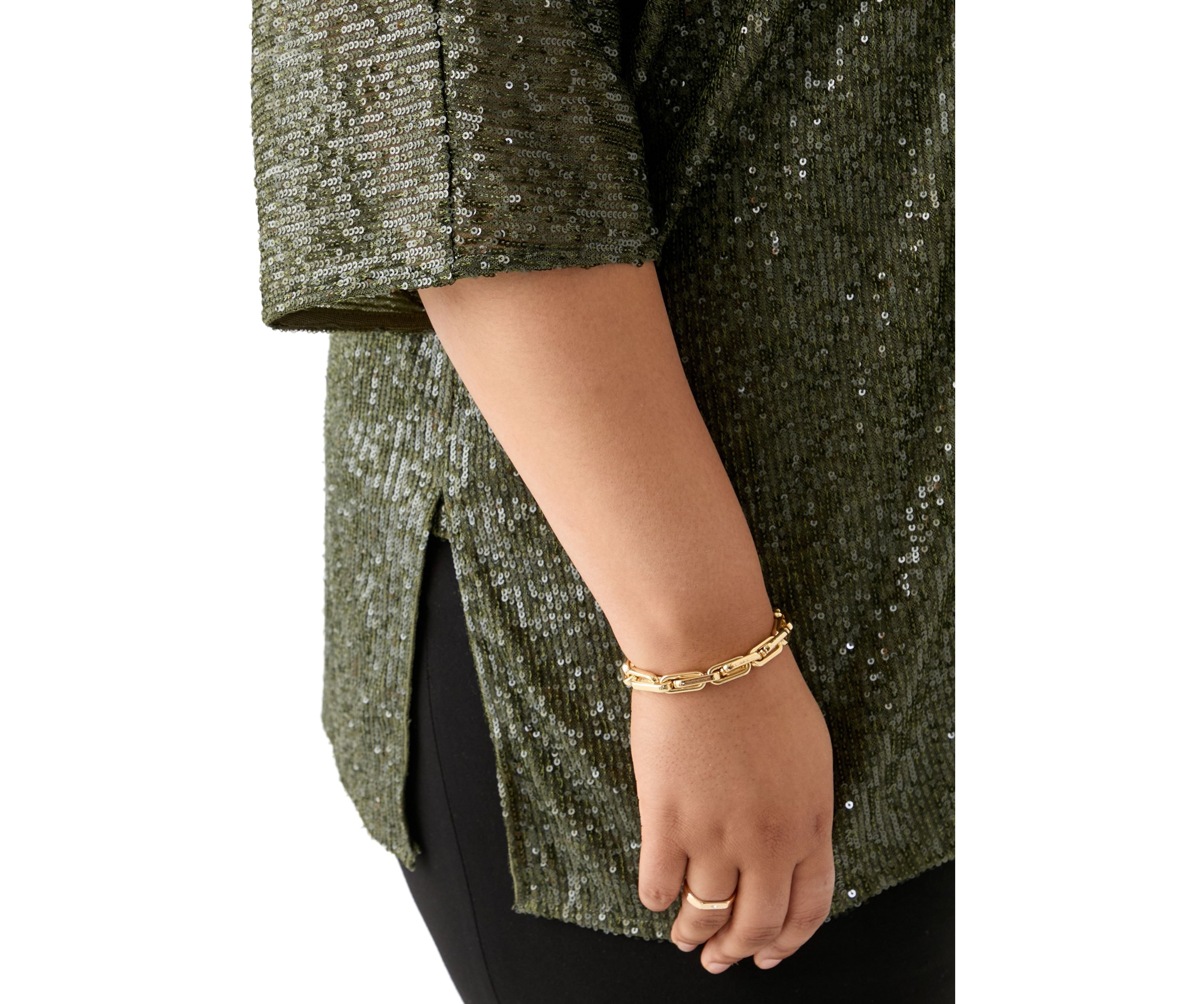 Plus Size Sequin Kimono Cardigan 