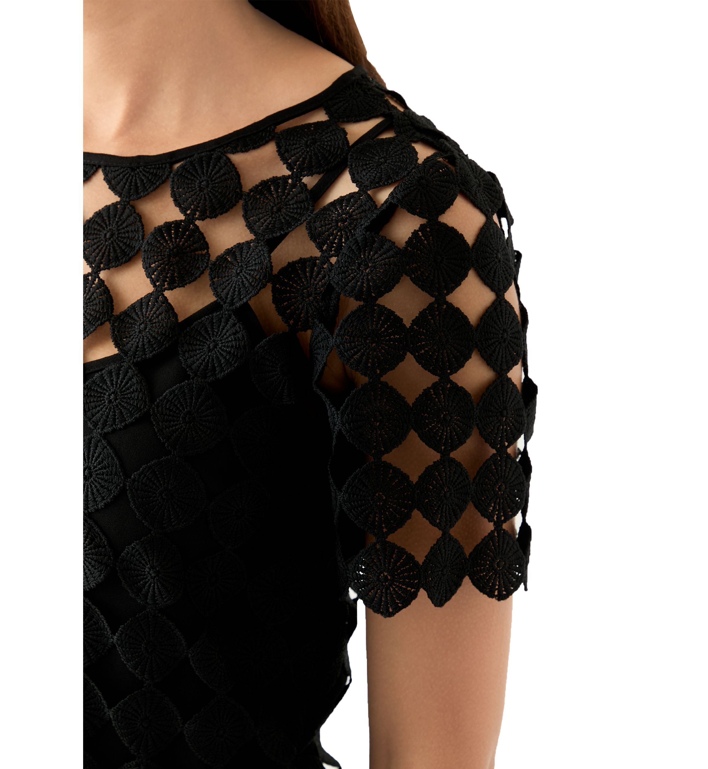 Womens Short Sleeve Lace T-Shirt