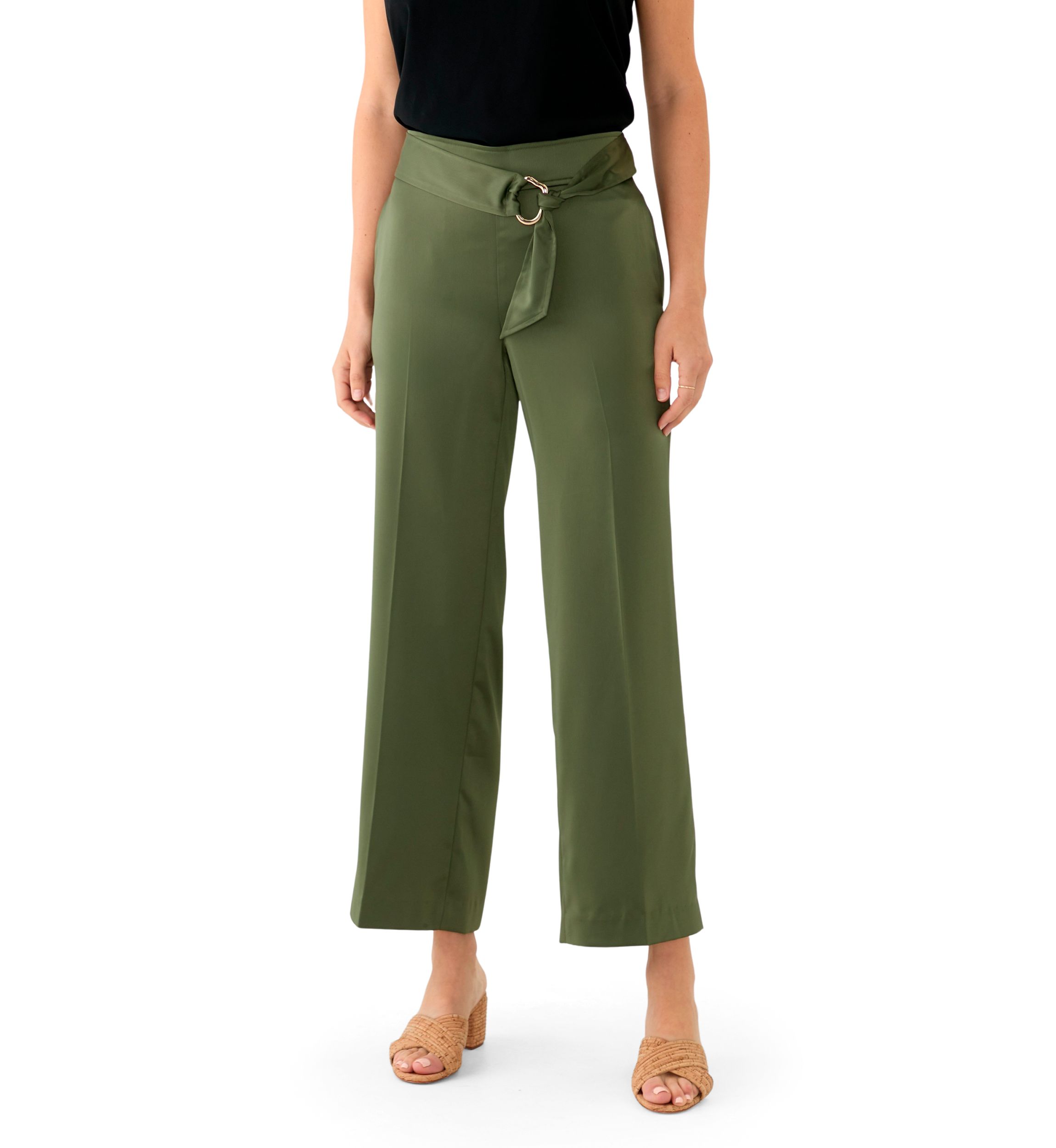 Womens Wide Leg Satin Pants