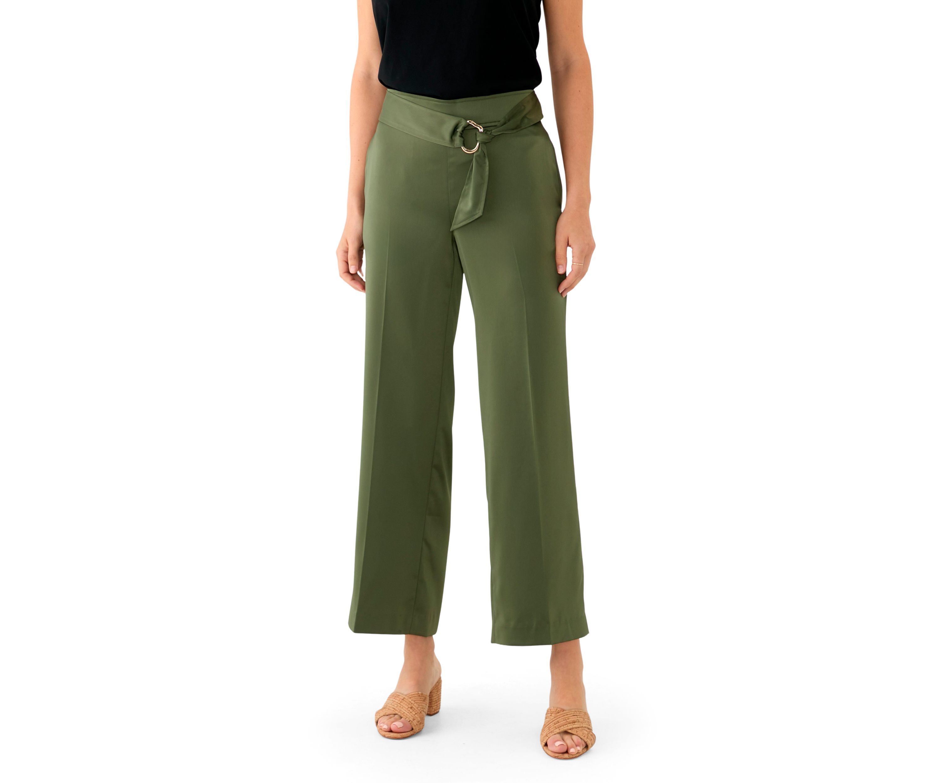 Womens Wide Leg Satin Pants
