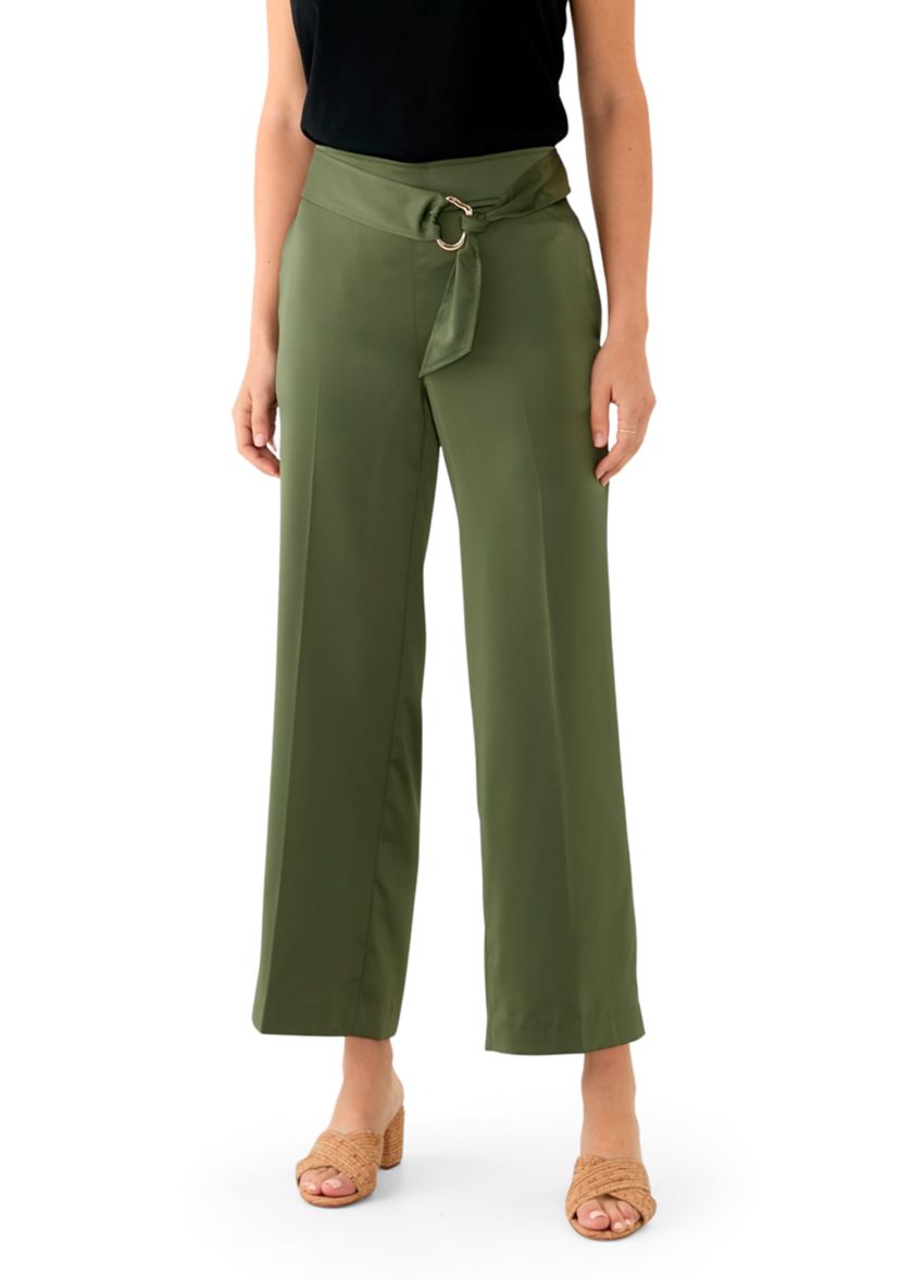 Womens Wide Leg Satin Pants