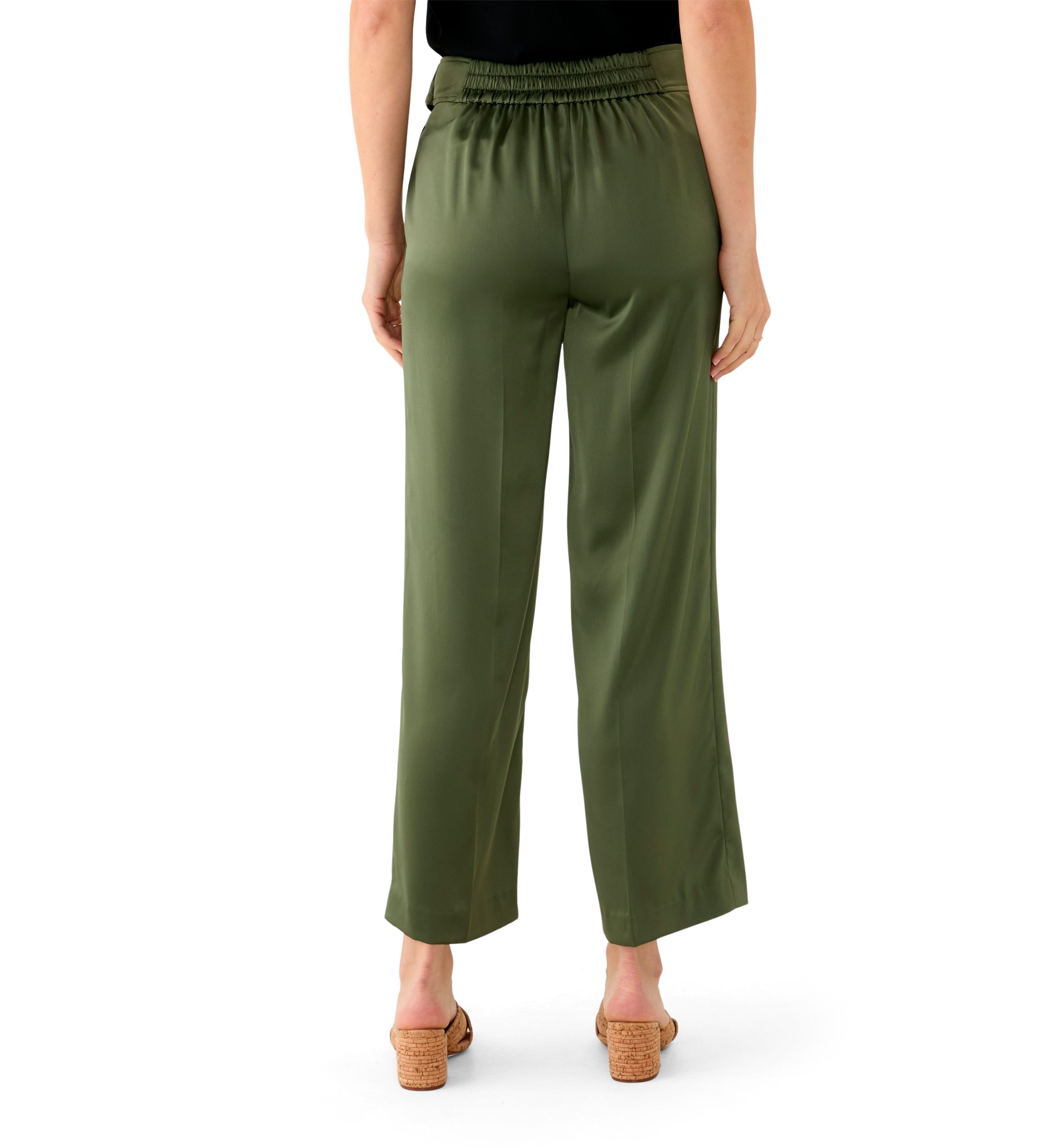 Womens Wide Leg Satin Pants