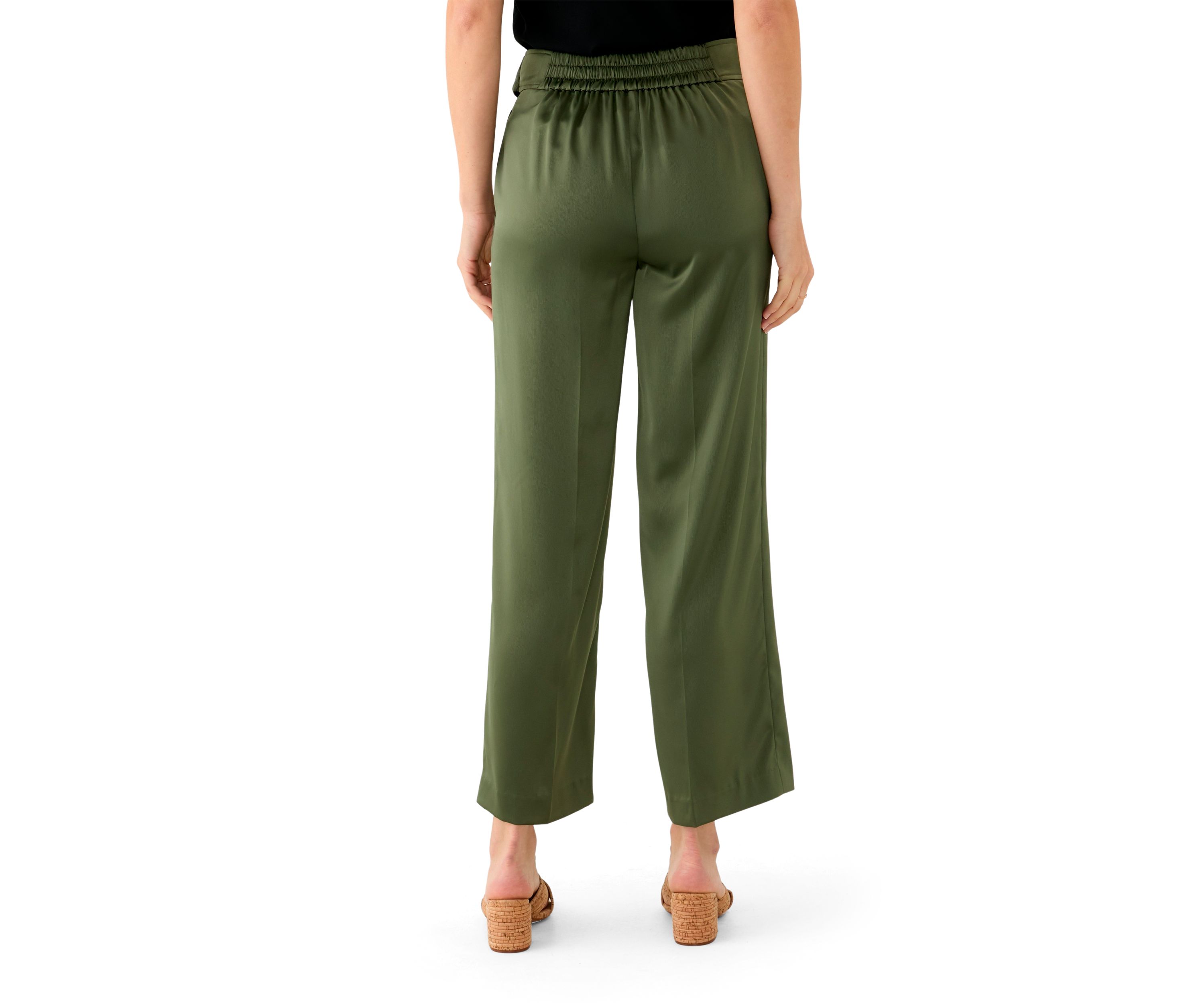 Womens Wide Leg Satin Pants