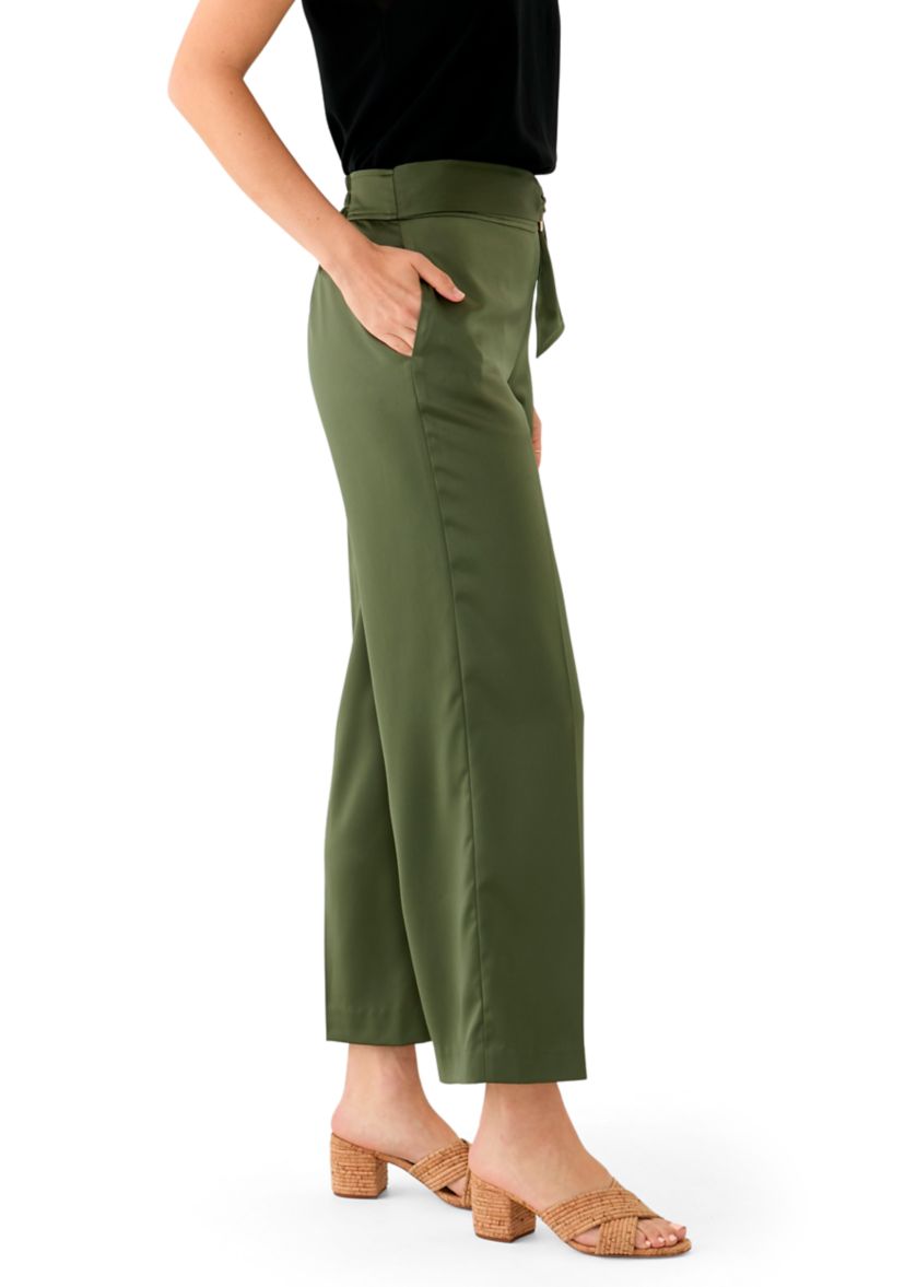 Womens Wide Leg Satin Pants