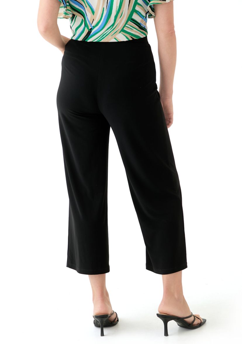 Petite Cropped Printed Palazzo Pants