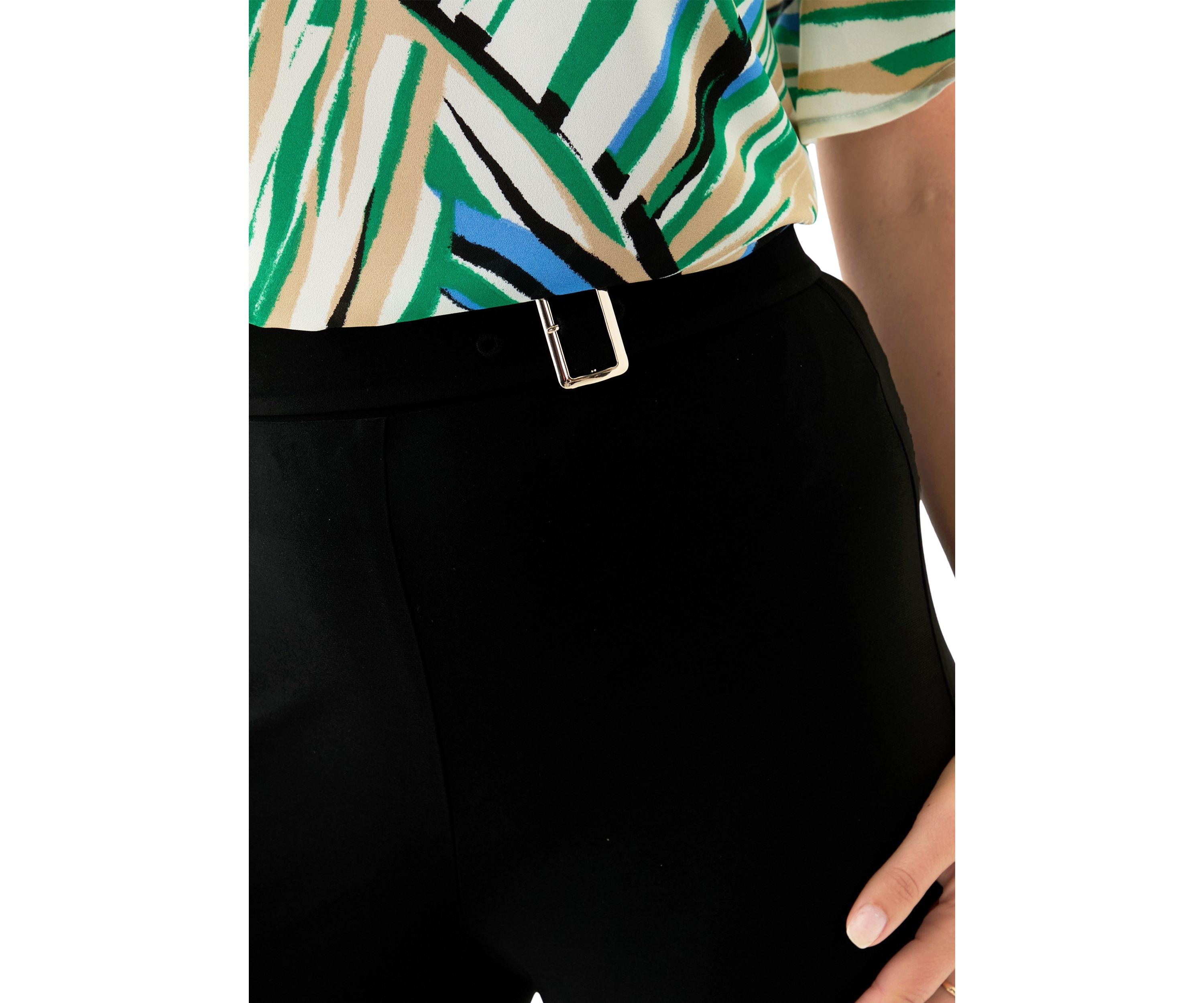 Petite Cropped Printed Palazzo Pants