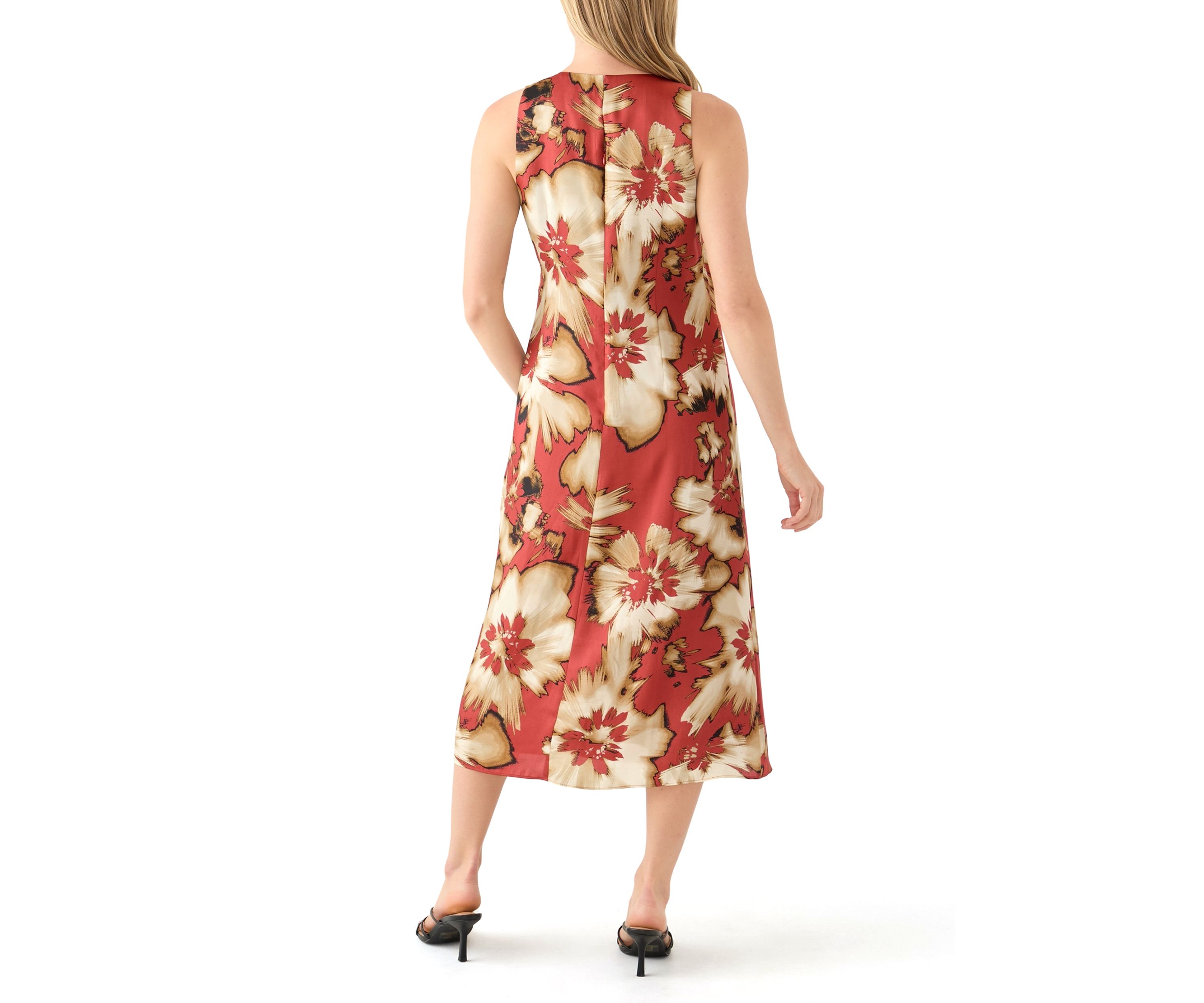 Petite Spiced Berry Multi Printed Slip Dress