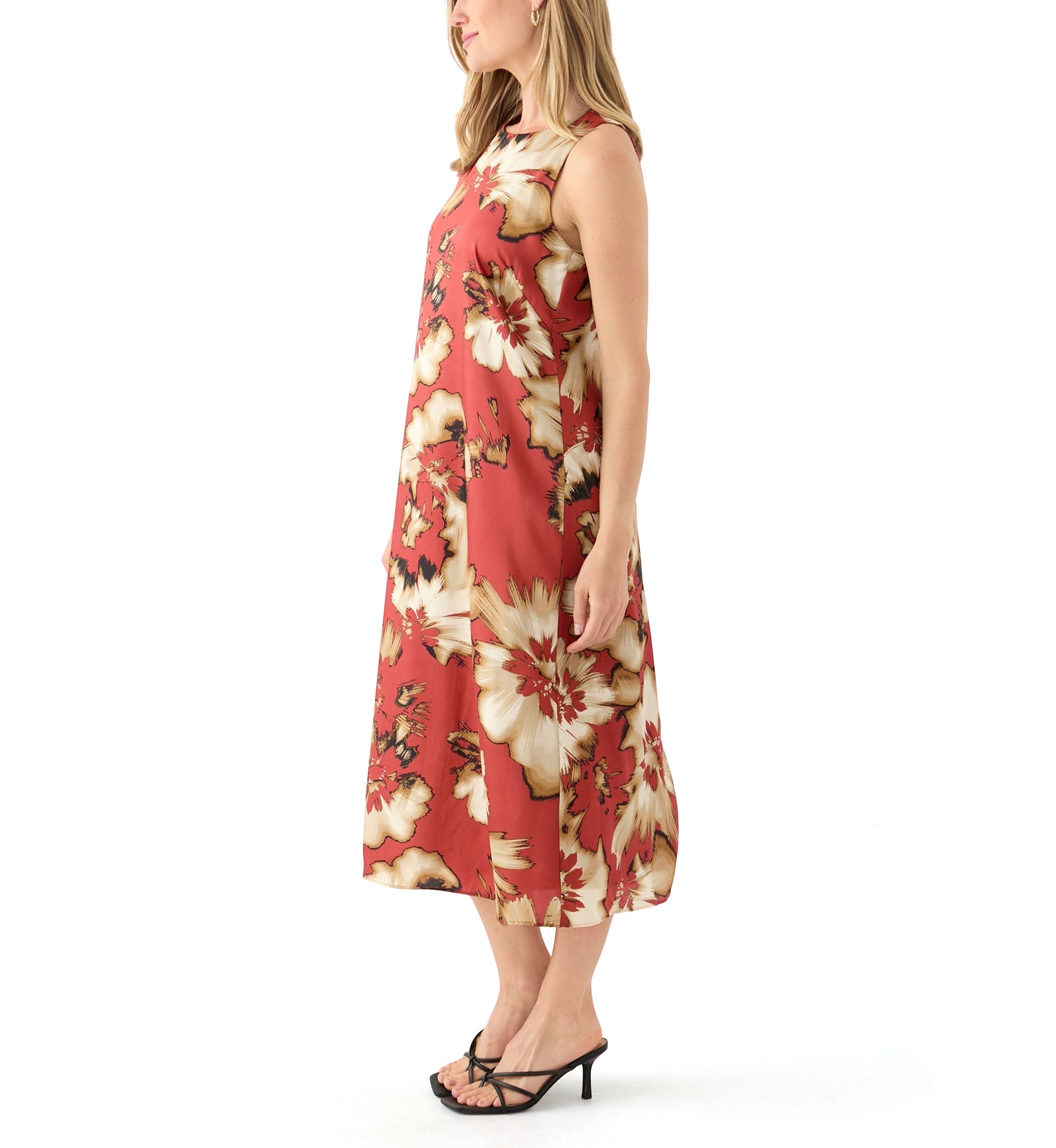 Petite Spiced Berry Multi Printed Slip Dress