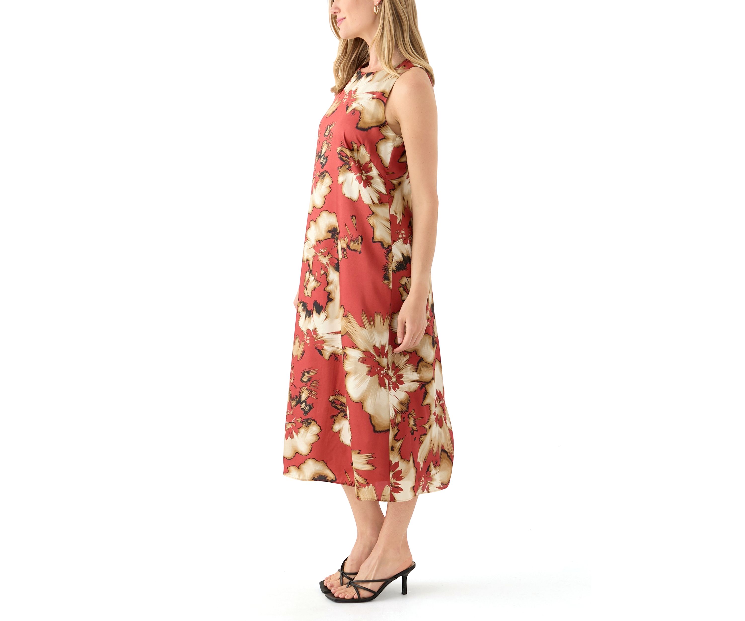 Petite Spiced Berry Multi Printed Slip Dress