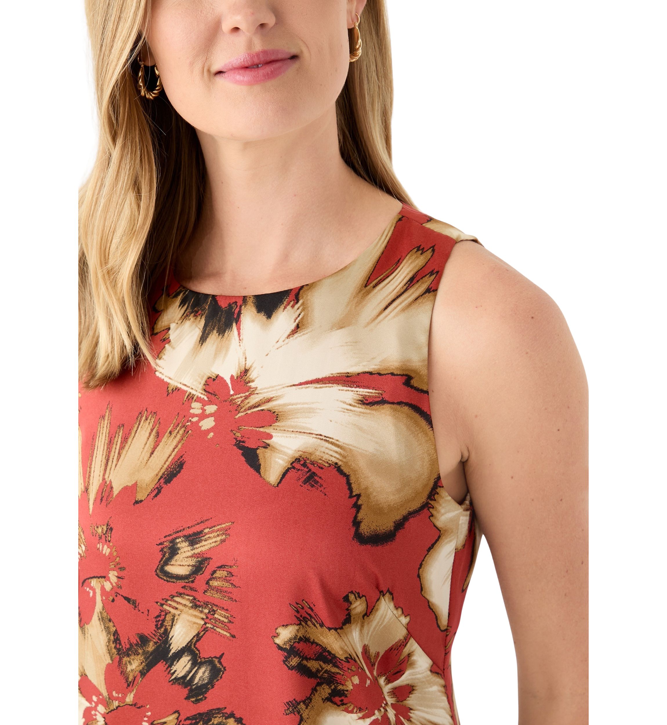 Petite Spiced Berry Multi Printed Slip Dress