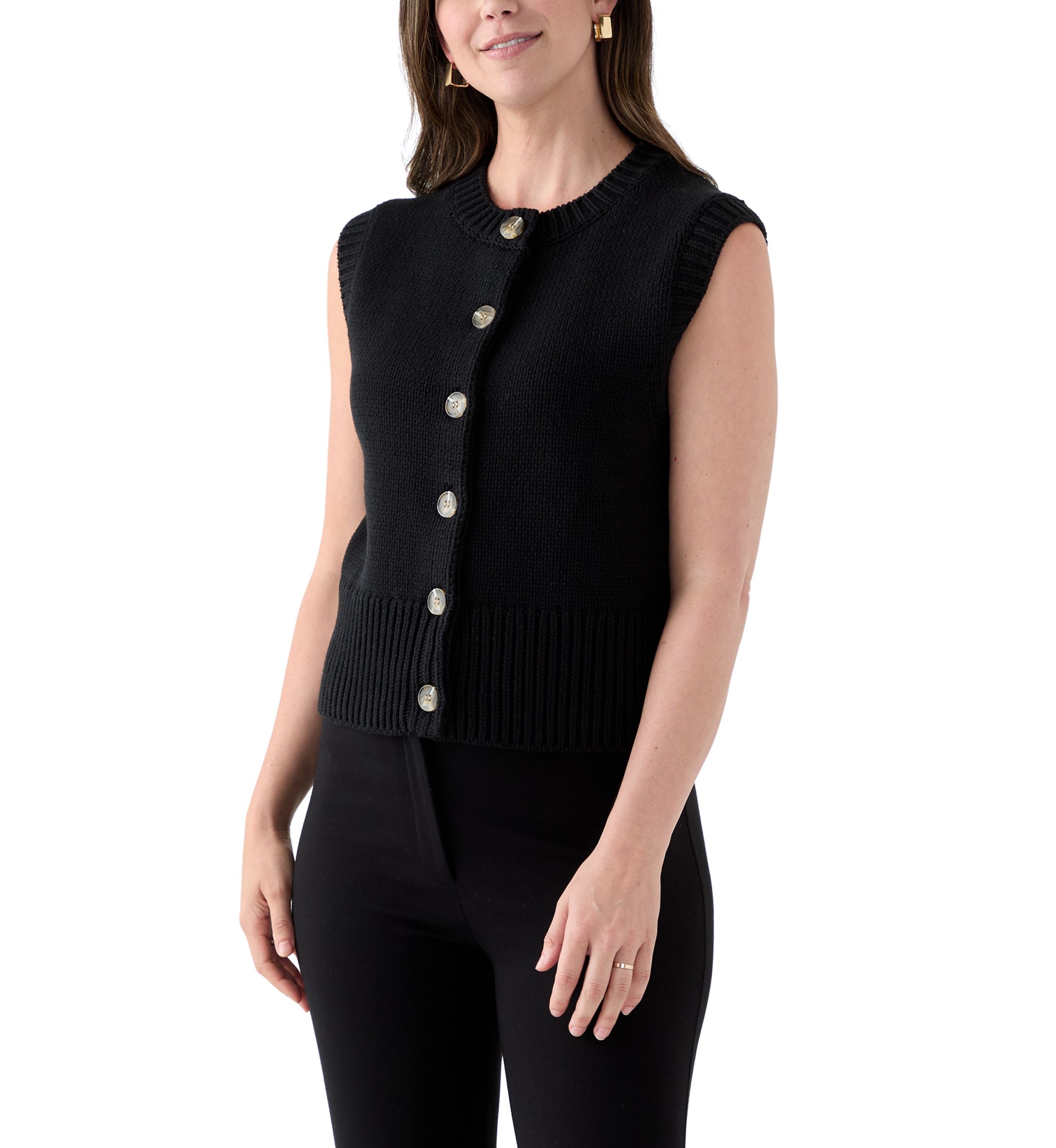 Womens Button Front Vest
