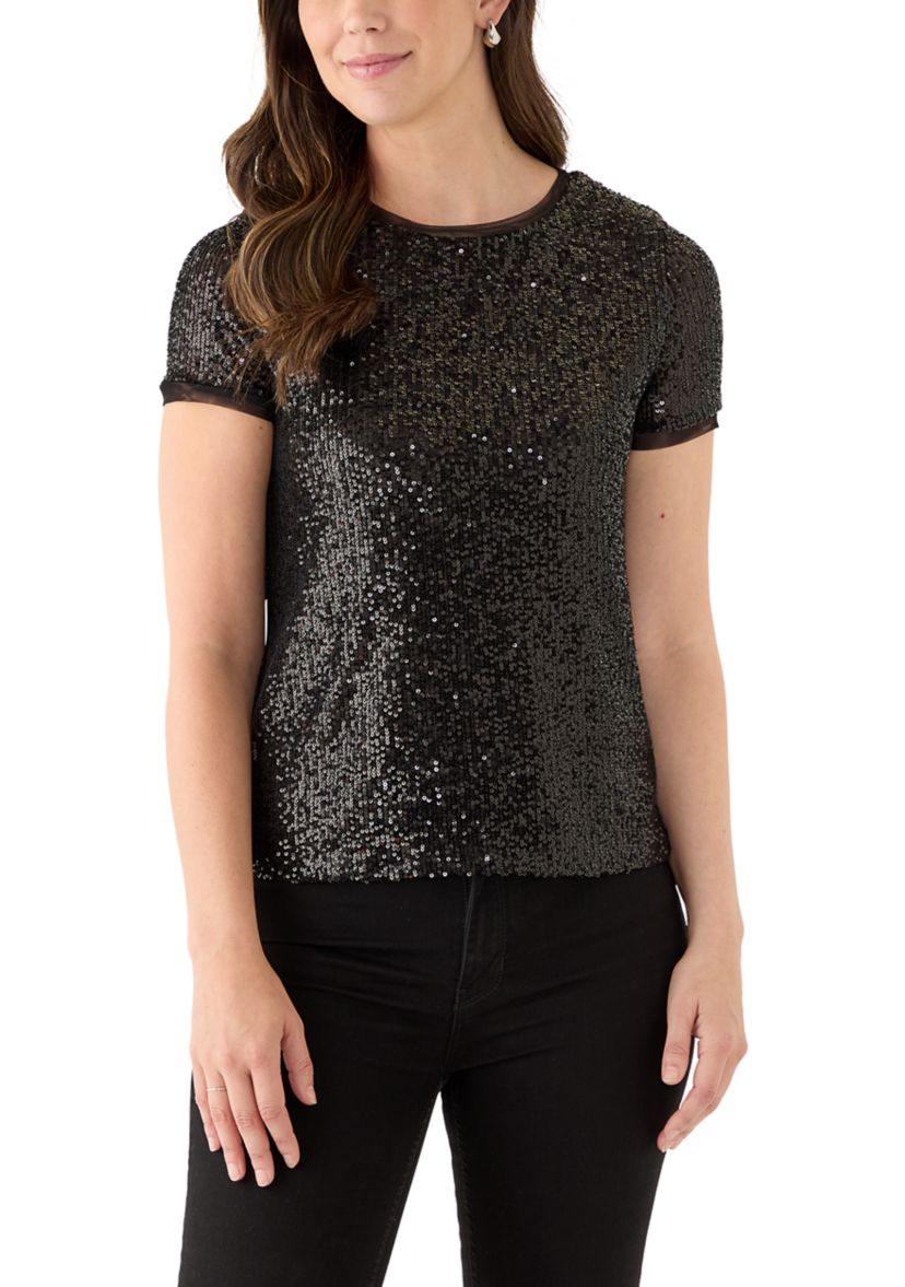 Womens Sequined Shirt