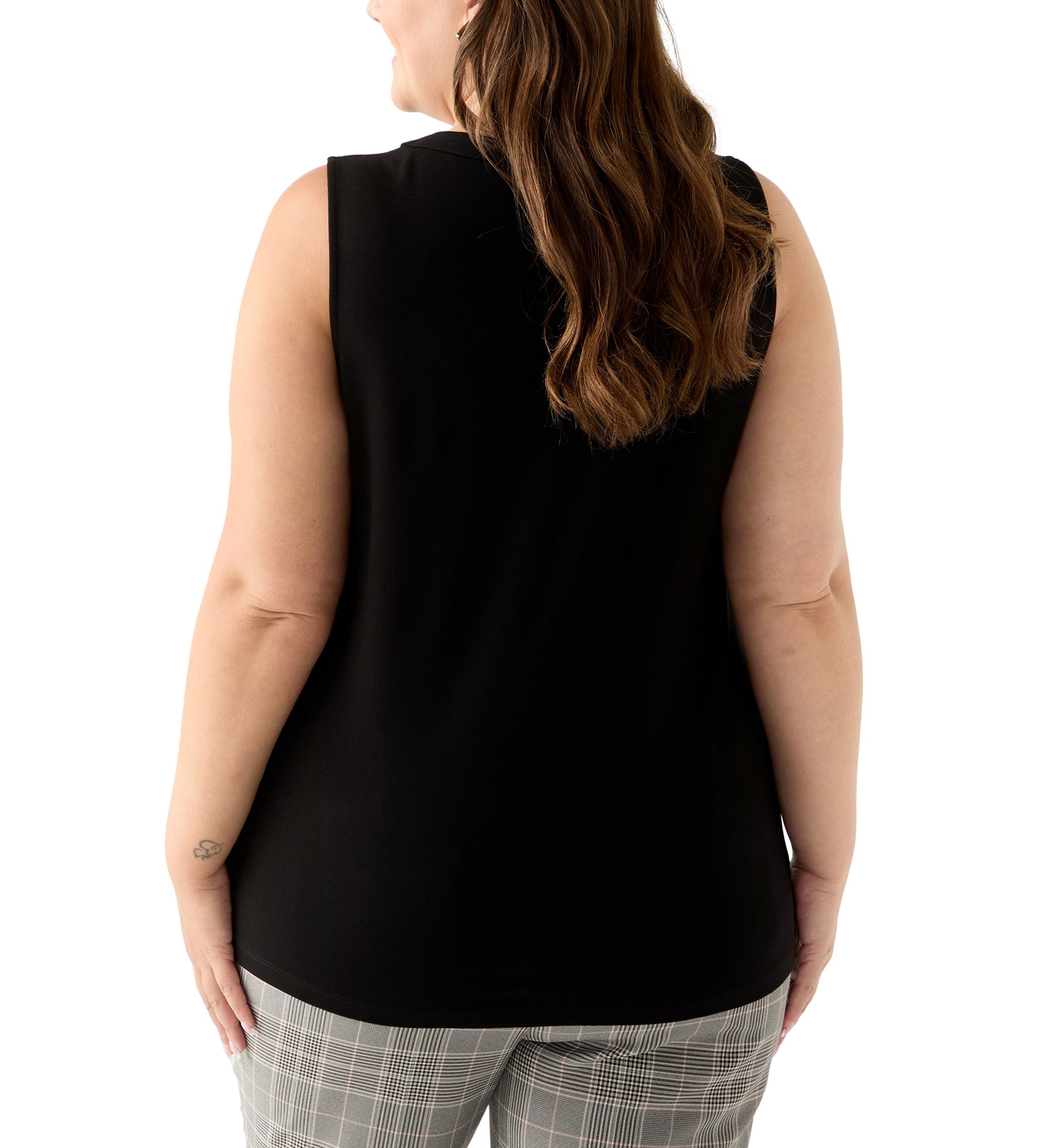Plus Size Serenity Kit Top with Heatset Studded Trim 