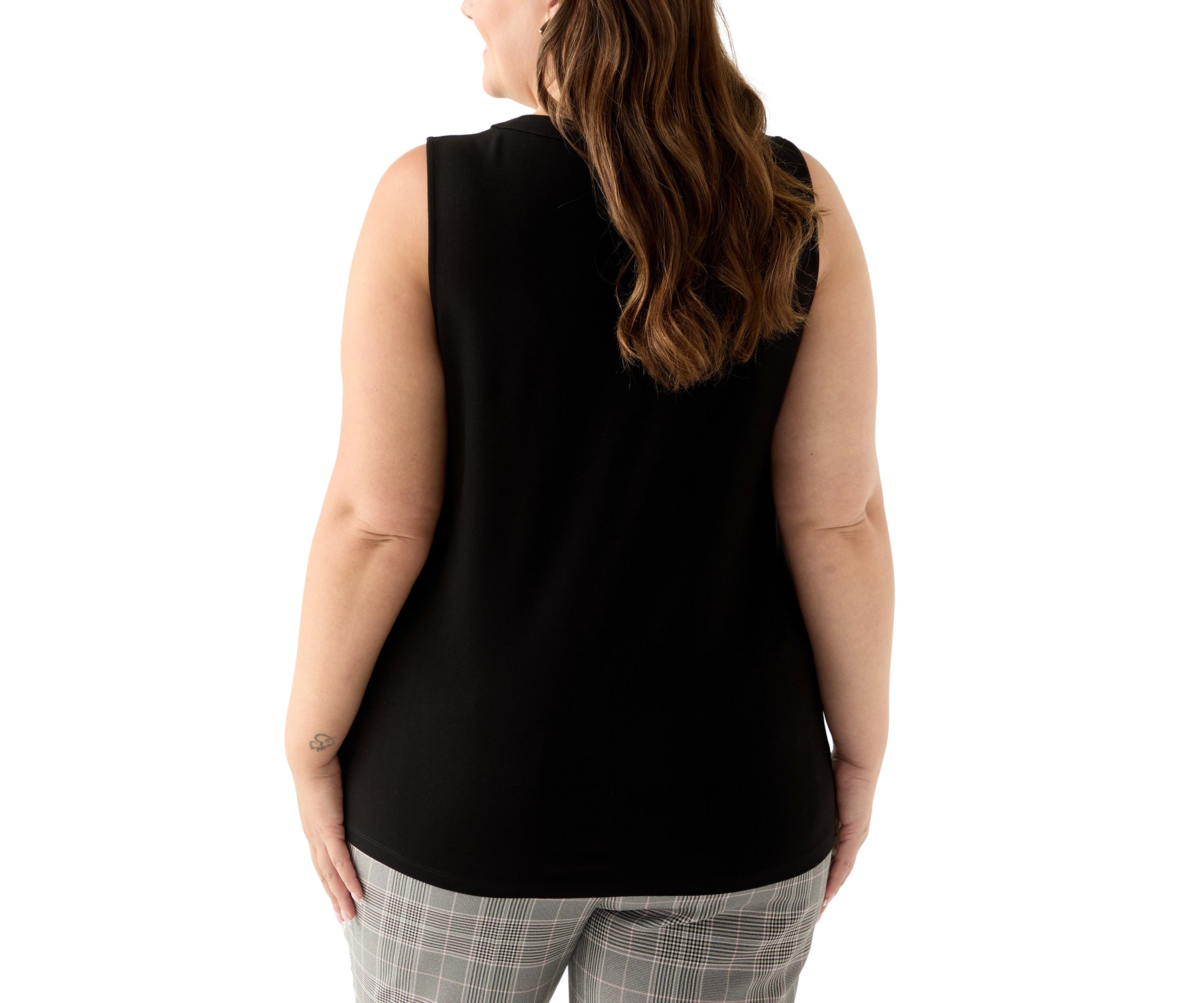 Plus Size Serenity Kit Top with Heatset Studded Trim 